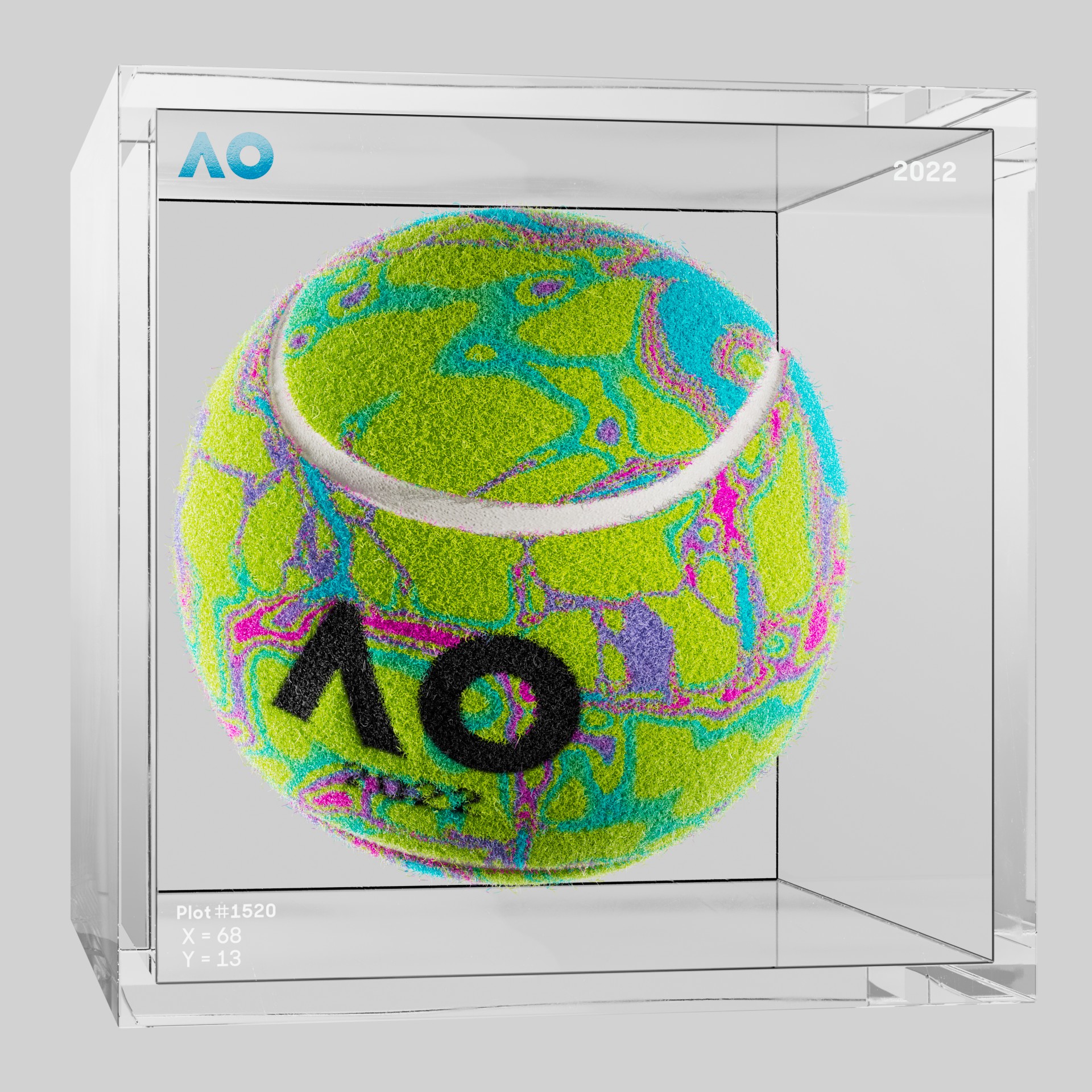The Australian Open - The Australian Open Art Ball - AO Art Ball #1636 - NFT # 1636