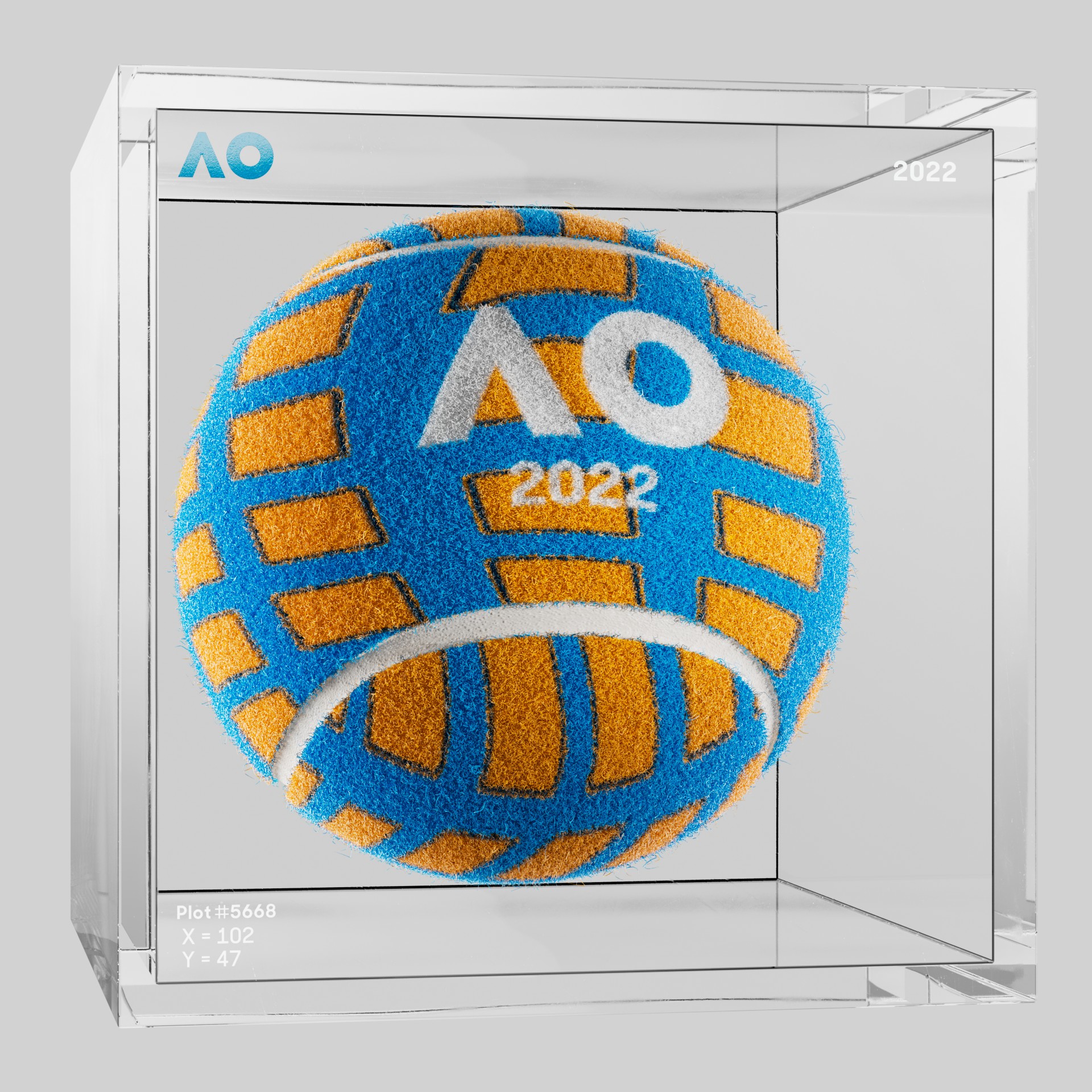 The Australian Open - The Australian Open Art Ball - AO Art Ball #1637 - NFT # 1637