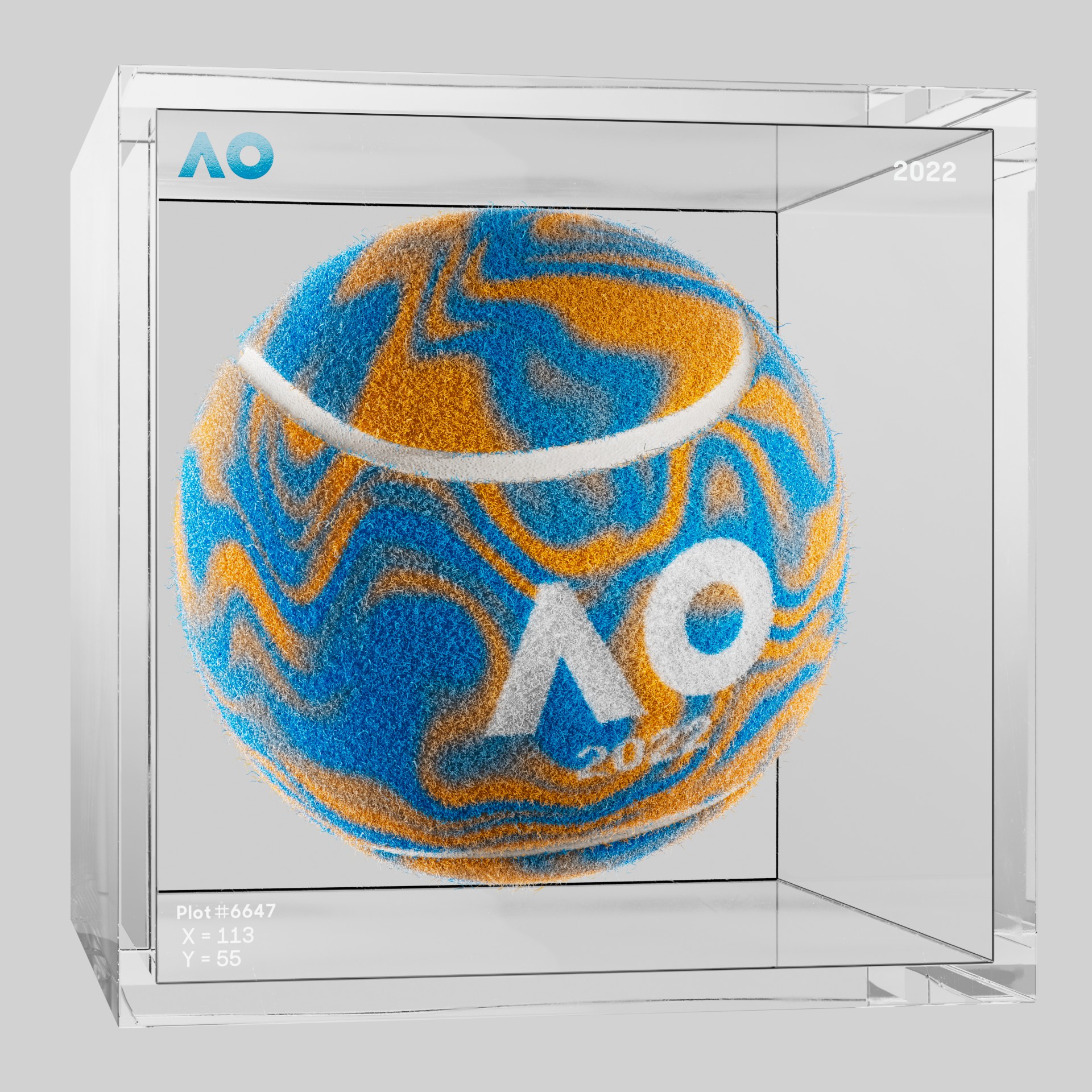 The Australian Open - The Australian Open Art Ball - AO Art Ball #1638 - NFT # 1638