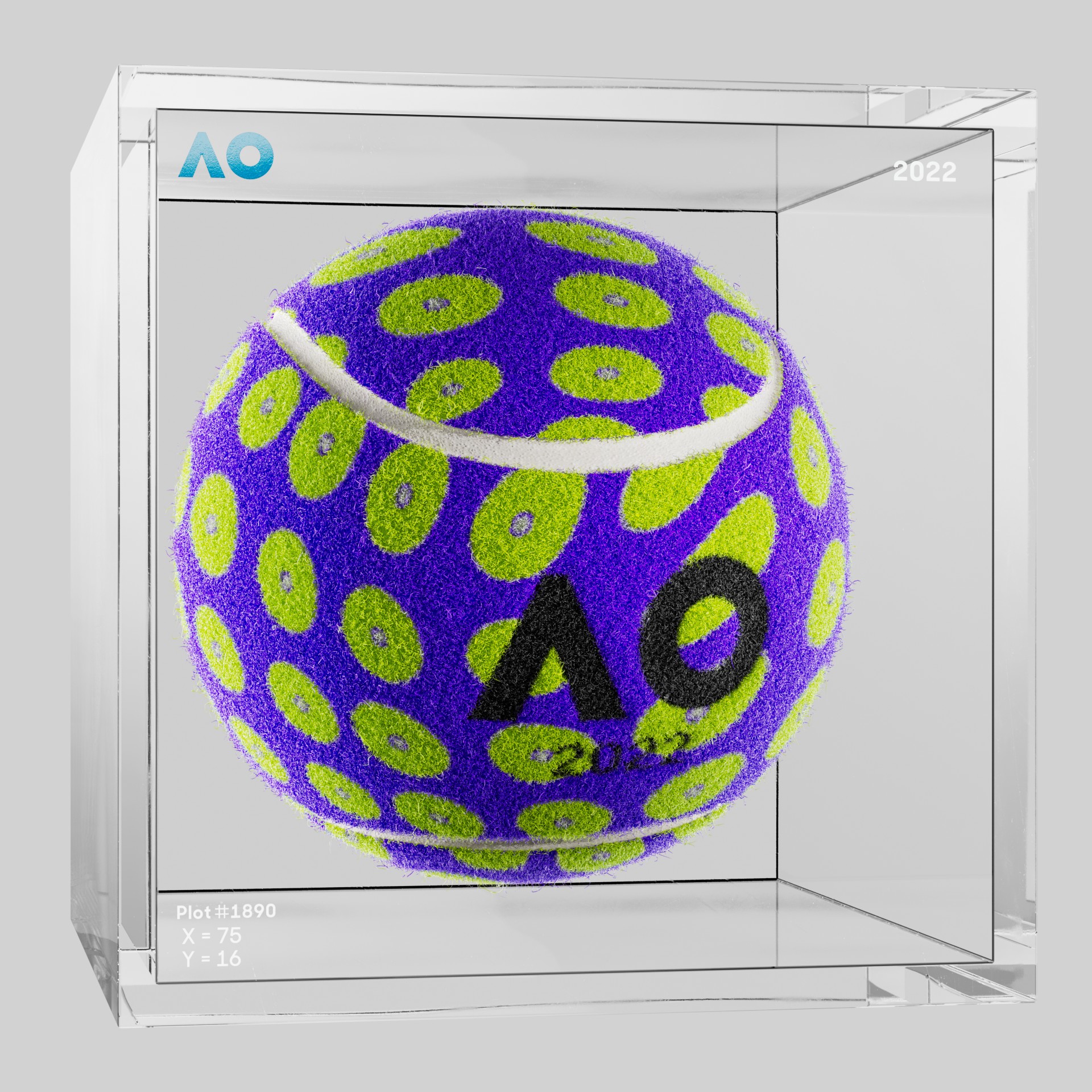 The Australian Open - The Australian Open Art Ball - AO Art Ball #1640 - NFT # 1640
