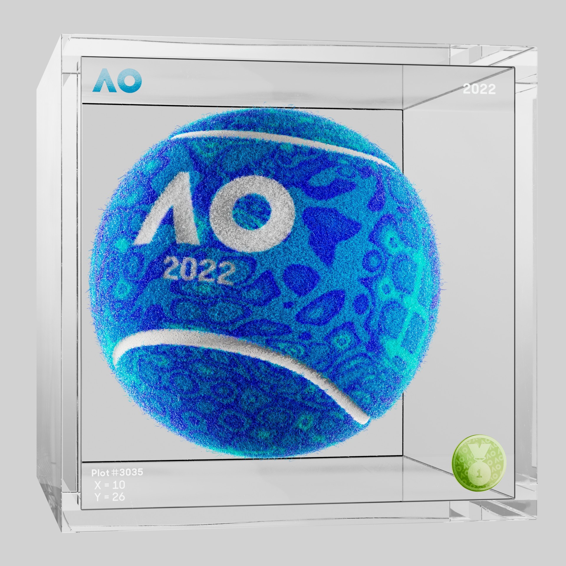 The Australian Open - The Australian Open Art Ball - AO Art Ball #1642 - NFT # 1642