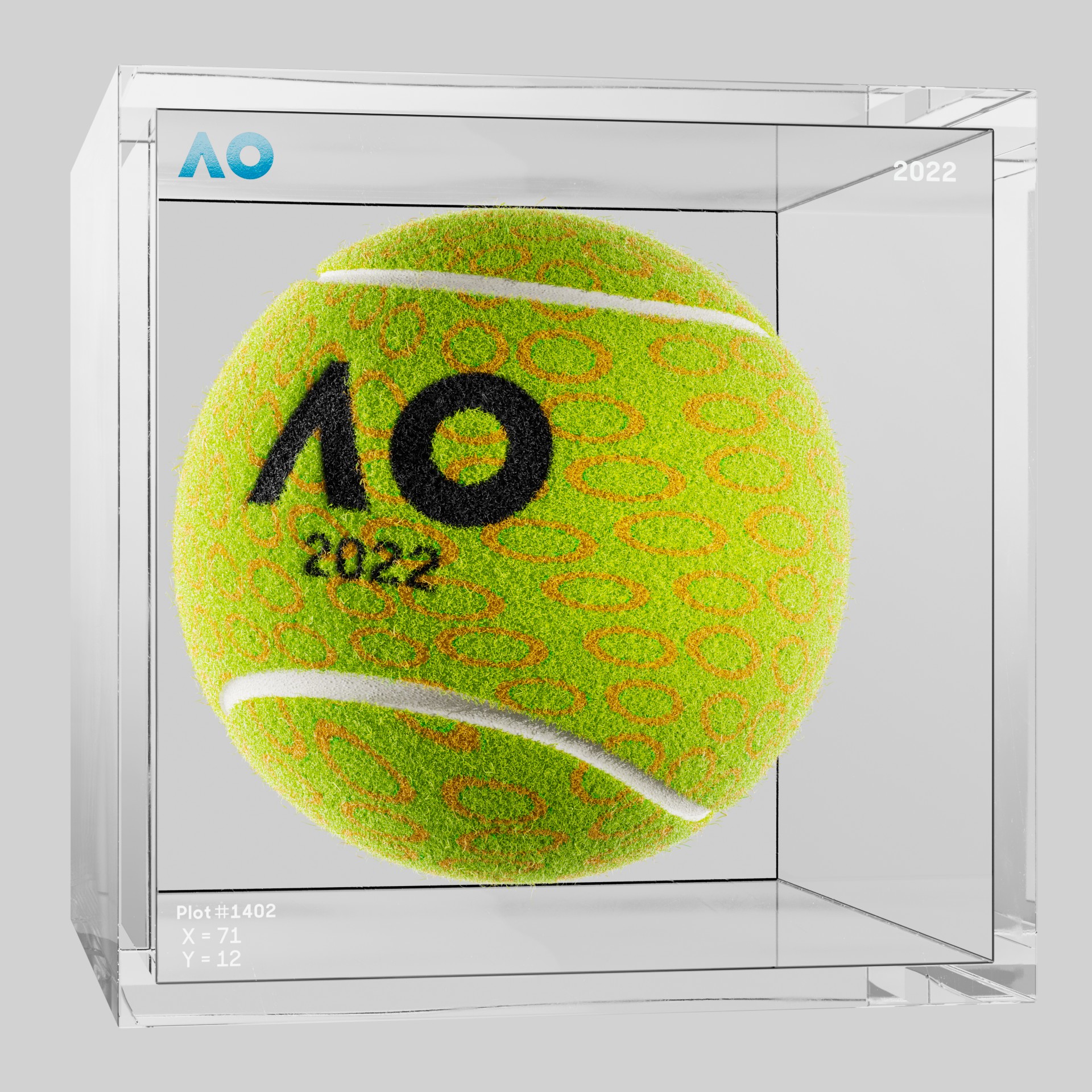 The Australian Open - The Australian Open Art Ball - AO Art Ball #1643 - NFT # 1643