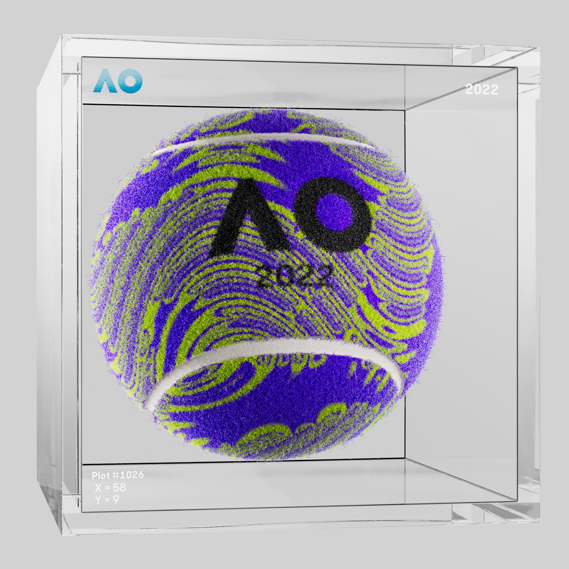 The Australian Open - The Australian Open Art Ball - AO Art Ball #1647 - NFT # 1647