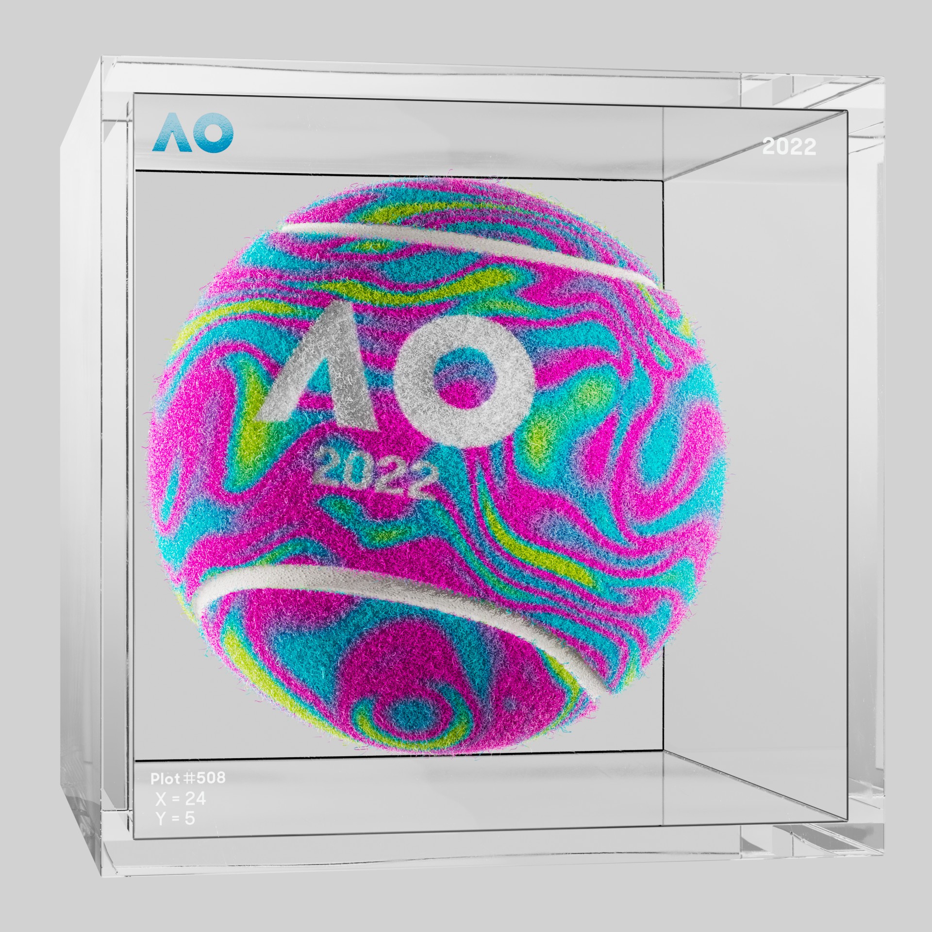 The Australian Open - The Australian Open Art Ball - AO Art Ball #165 - NFT # 165