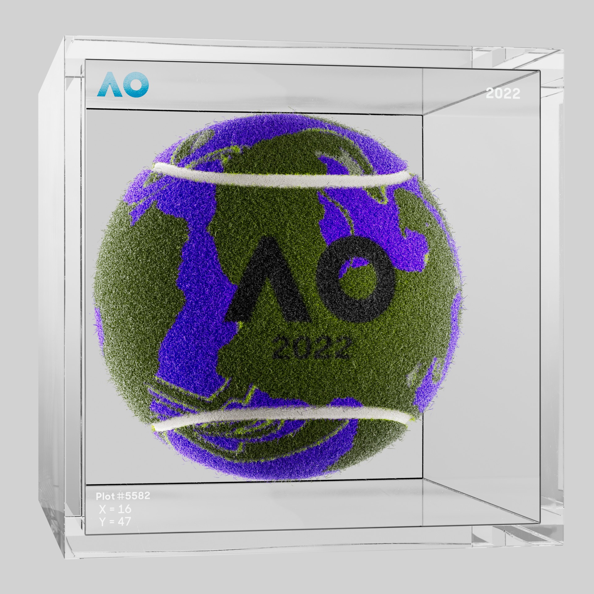 The Australian Open - The Australian Open Art Ball - AO Art Ball #1650 - NFT # 1650