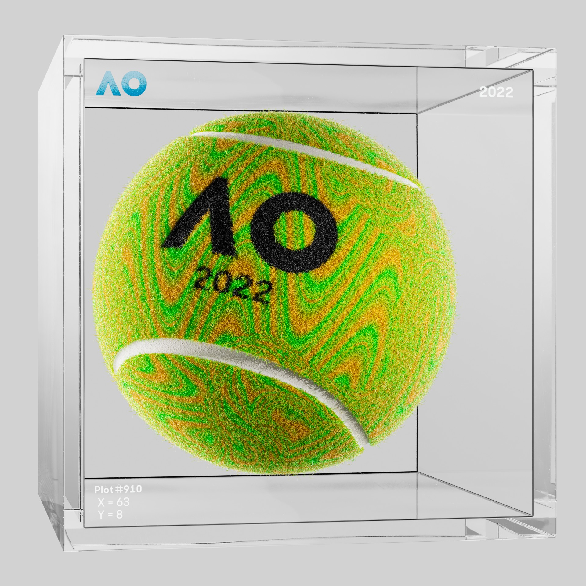 The Australian Open - The Australian Open Art Ball - AO Art Ball #1654 - NFT # 1654