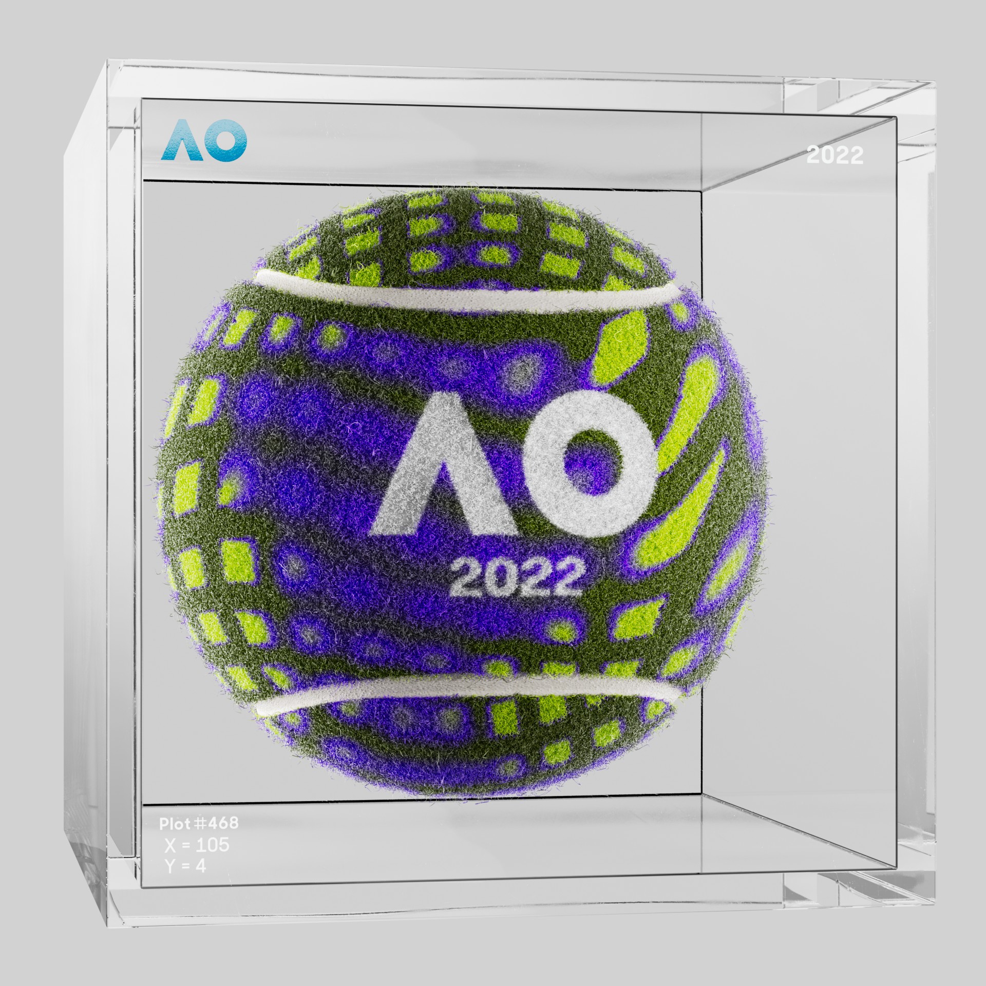 The Australian Open - The Australian Open Art Ball - AO Art Ball #1655 - NFT # 1655