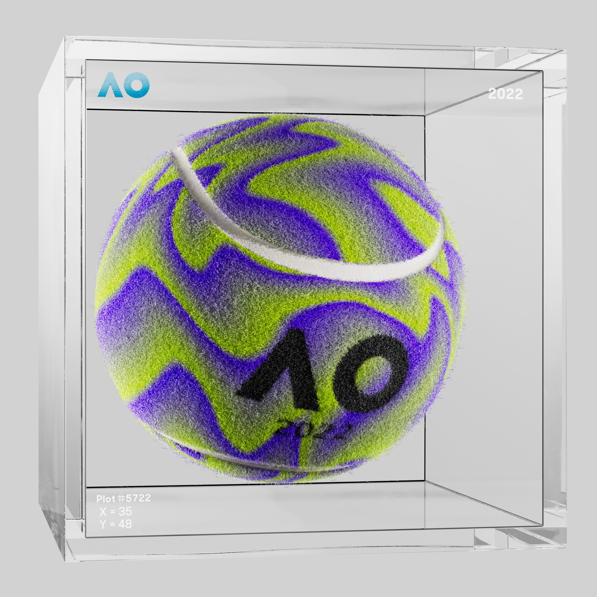 The Australian Open - The Australian Open Art Ball - AO Art Ball #1657 - NFT # 1657