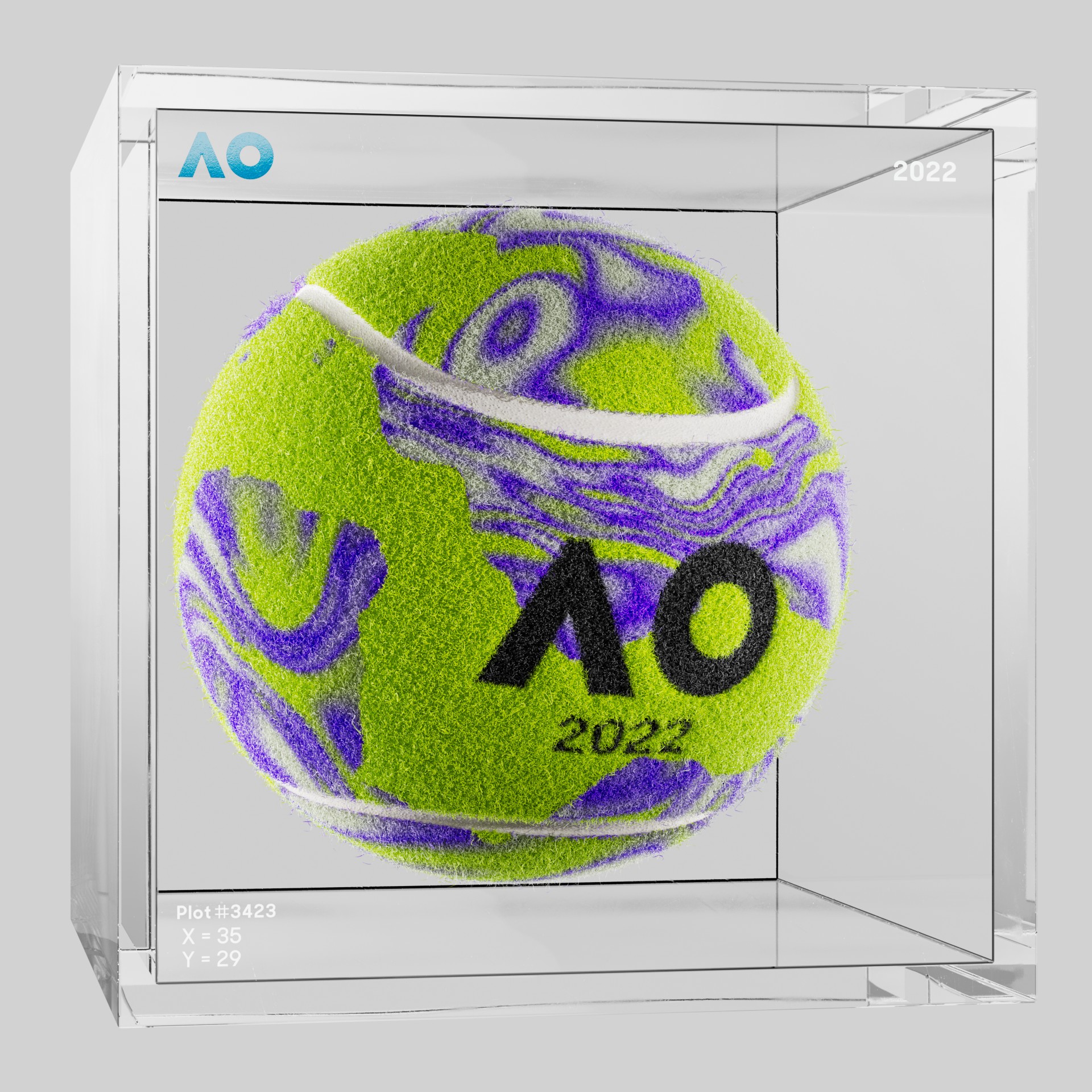 The Australian Open - The Australian Open Art Ball - AO Art Ball #1658 - NFT # 1658
