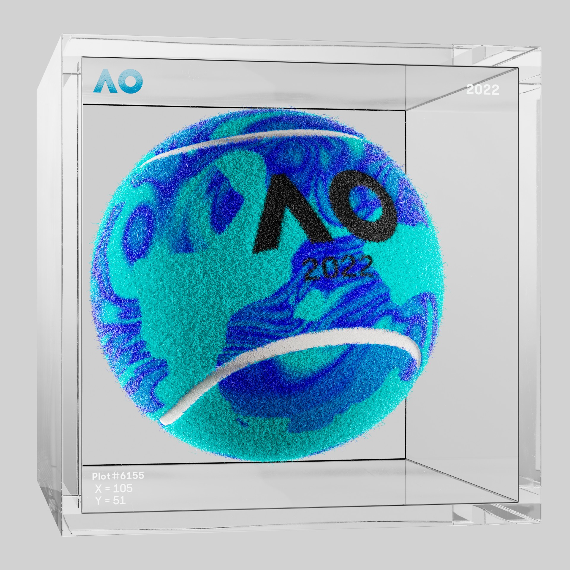 The Australian Open - The Australian Open Art Ball - AO Art Ball #166 - NFT # 166