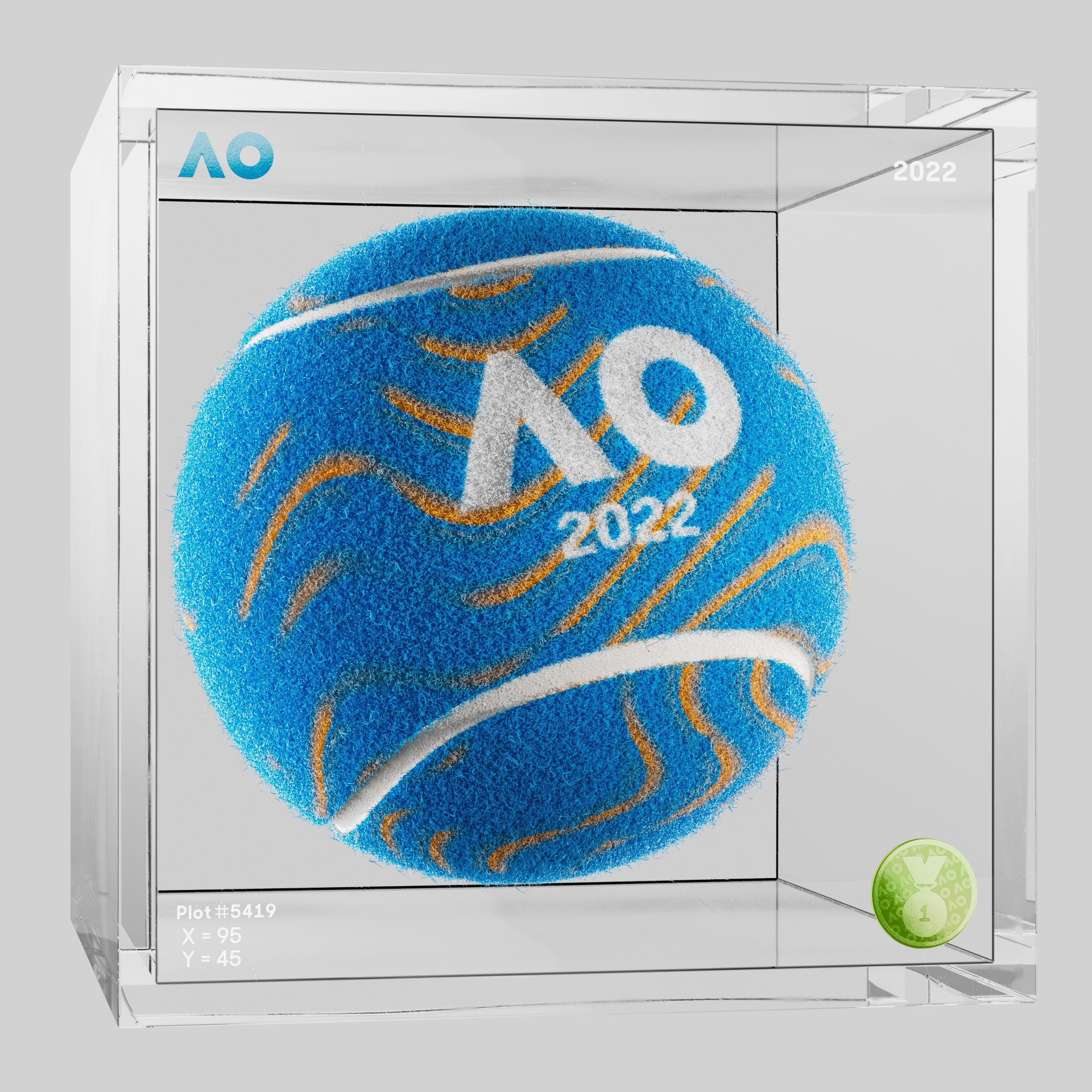 The Australian Open - The Australian Open Art Ball - AO Art Ball #1665 - NFT # 1665