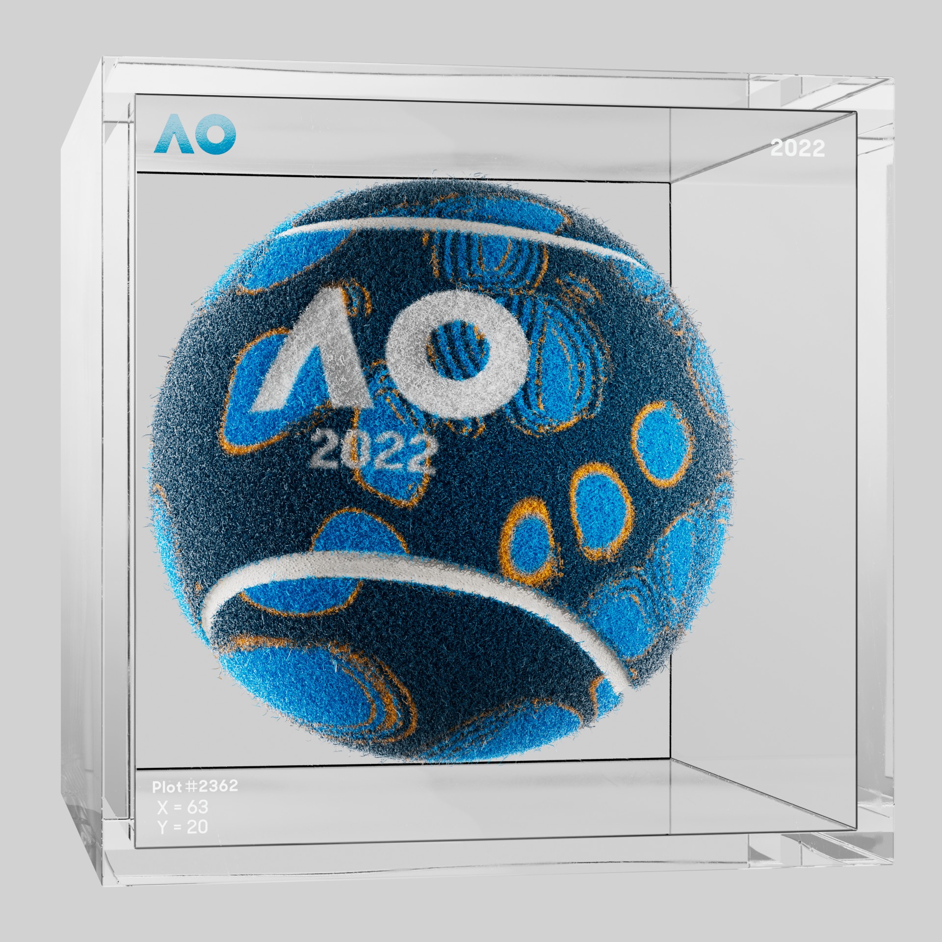 The Australian Open - The Australian Open Art Ball - AO Art Ball #1667 - NFT # 1667
