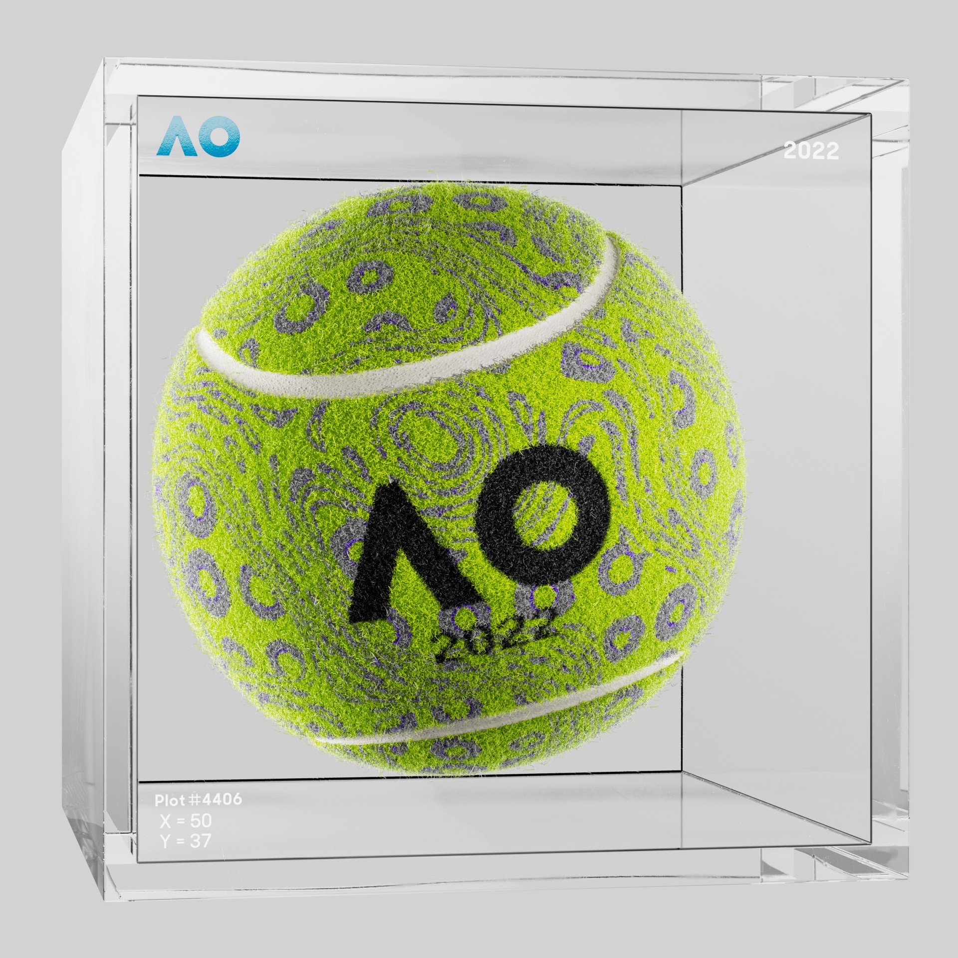 The Australian Open - The Australian Open Art Ball - AO Art Ball #167 - NFT # 167