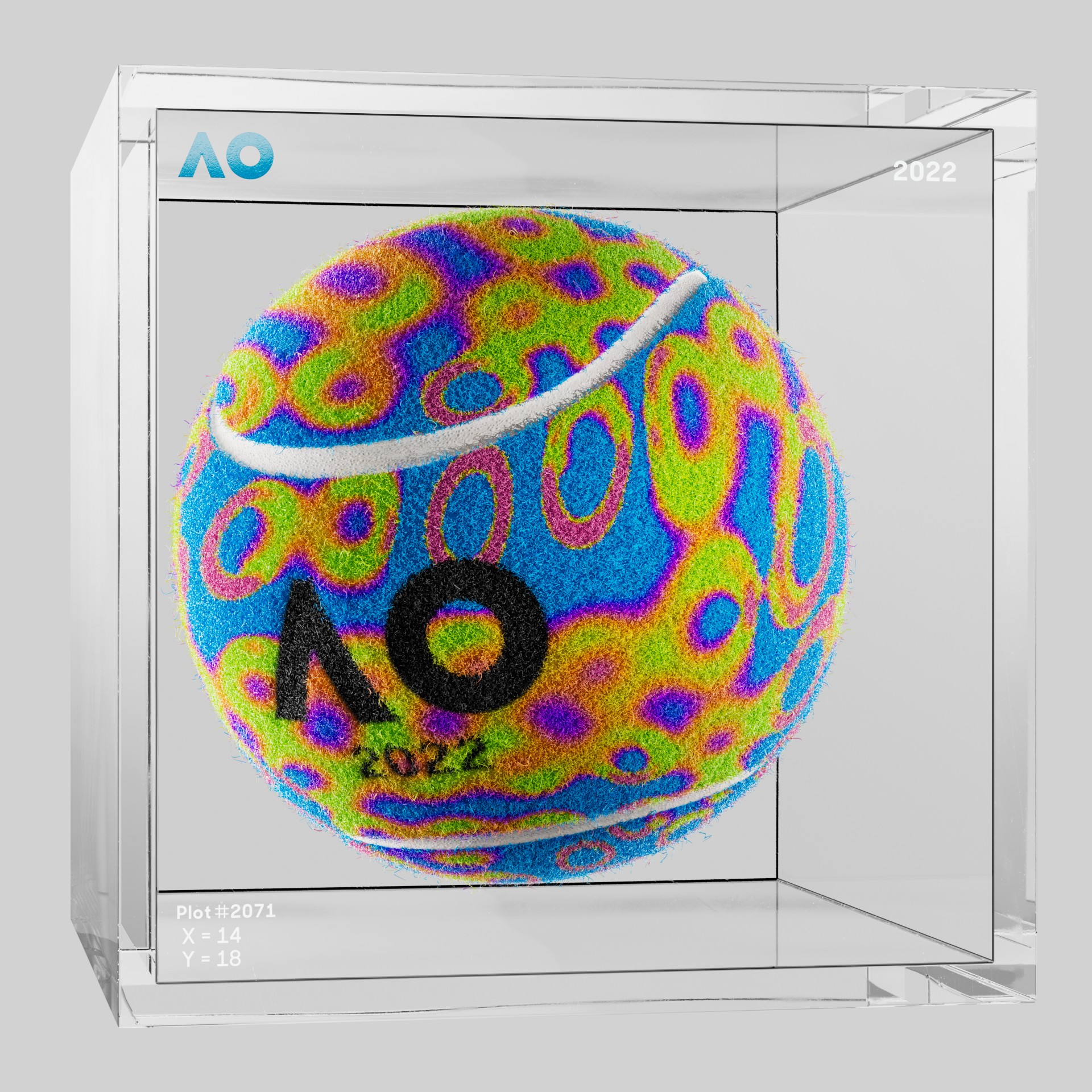 The Australian Open - The Australian Open Art Ball - AO Art Ball #1674 - NFT # 1674