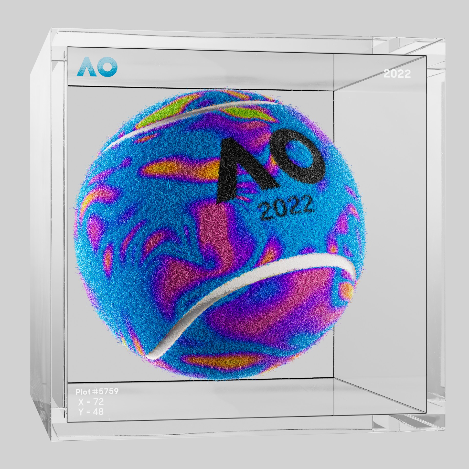 The Australian Open - The Australian Open Art Ball - AO Art Ball #1676 - NFT # 1676