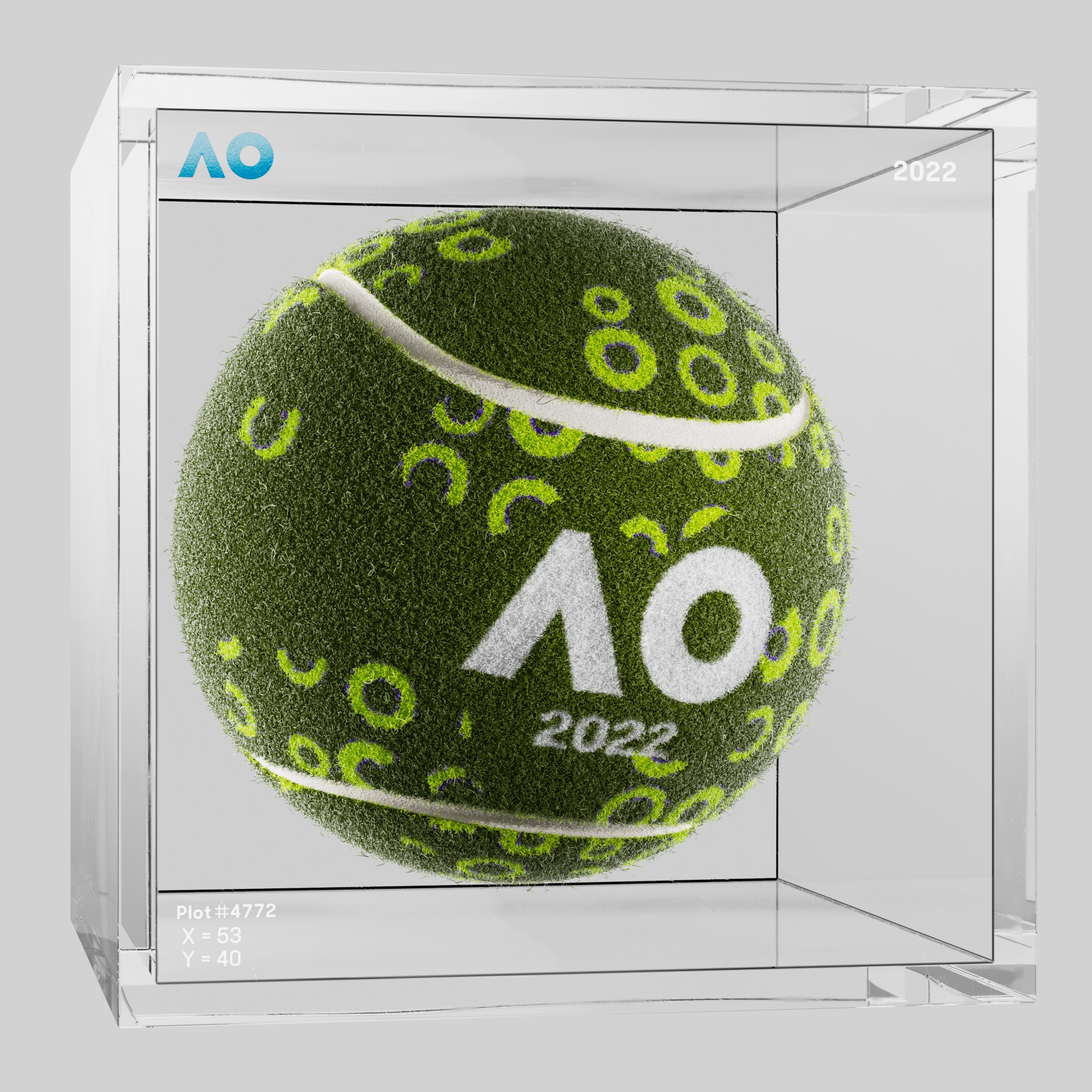 The Australian Open - The Australian Open Art Ball - AO Art Ball #1677 - NFT # 1677