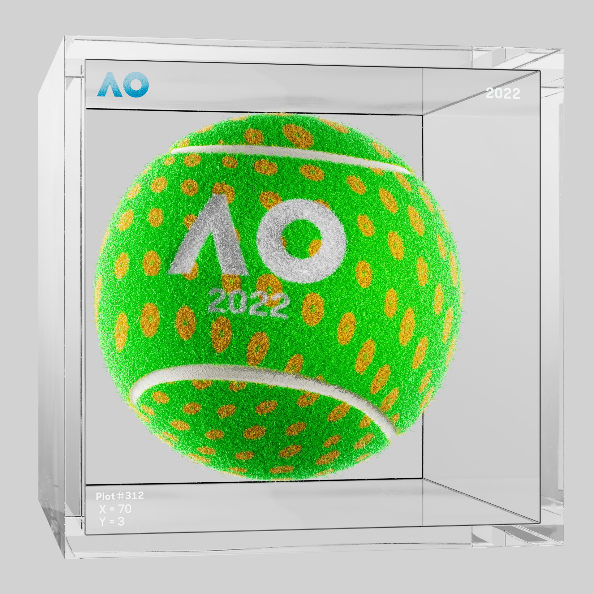 The Australian Open - The Australian Open Art Ball - AO Art Ball #168 - NFT # 168