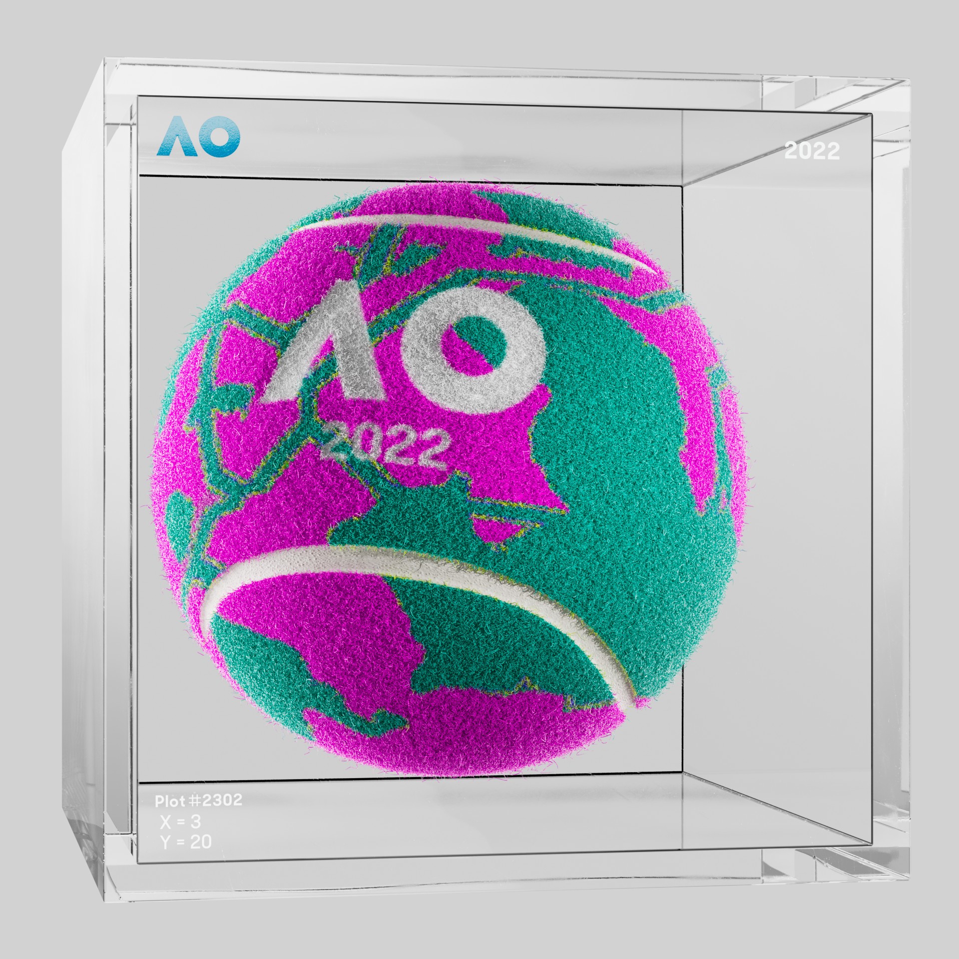 The Australian Open - The Australian Open Art Ball - AO Art Ball #1680 - NFT # 1680