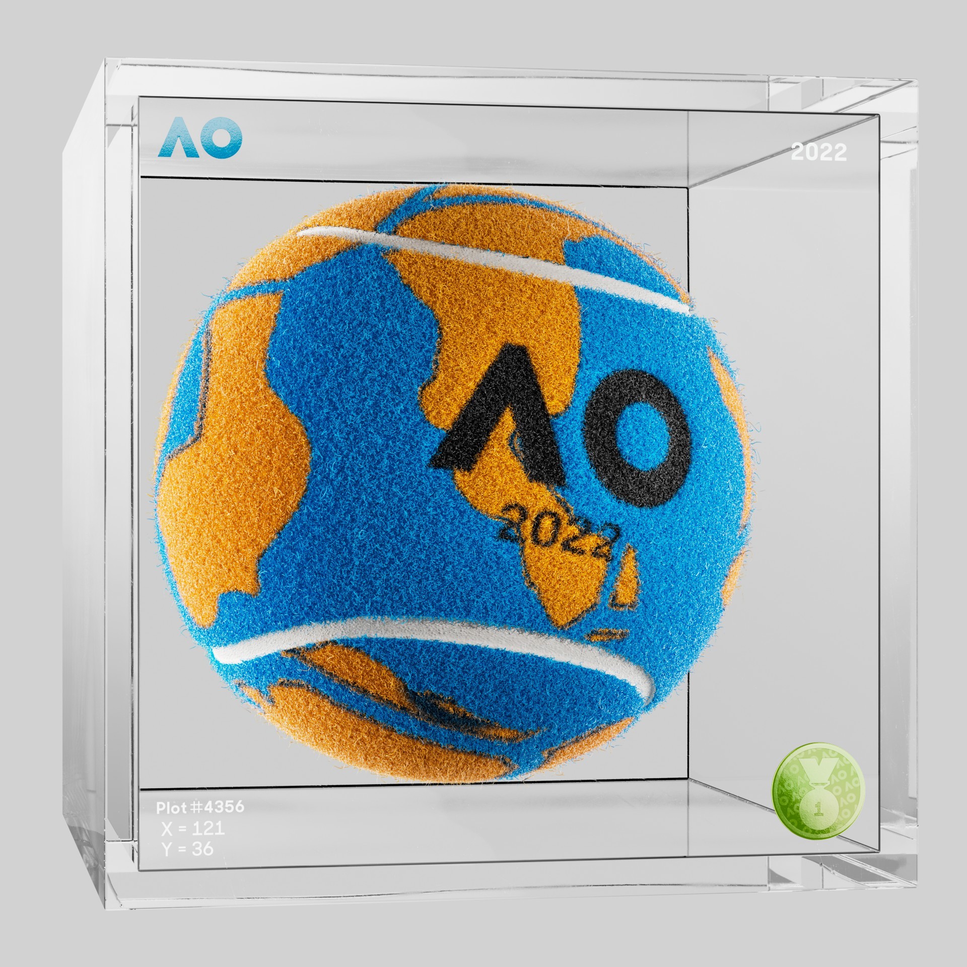 The Australian Open - The Australian Open Art Ball - AO Art Ball #1684 - NFT # 1684