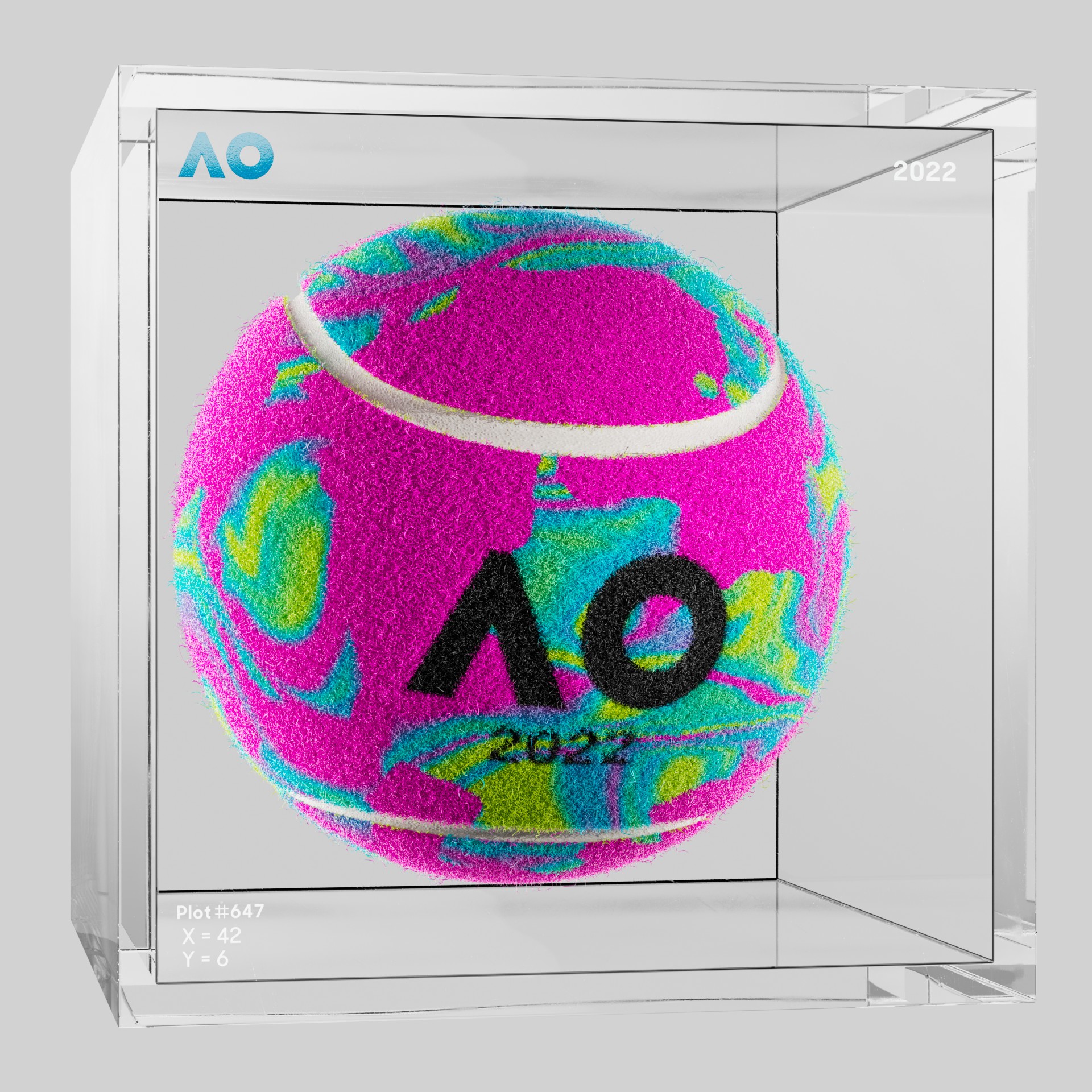 The Australian Open - The Australian Open Art Ball - AO Art Ball #1686 - NFT # 1686