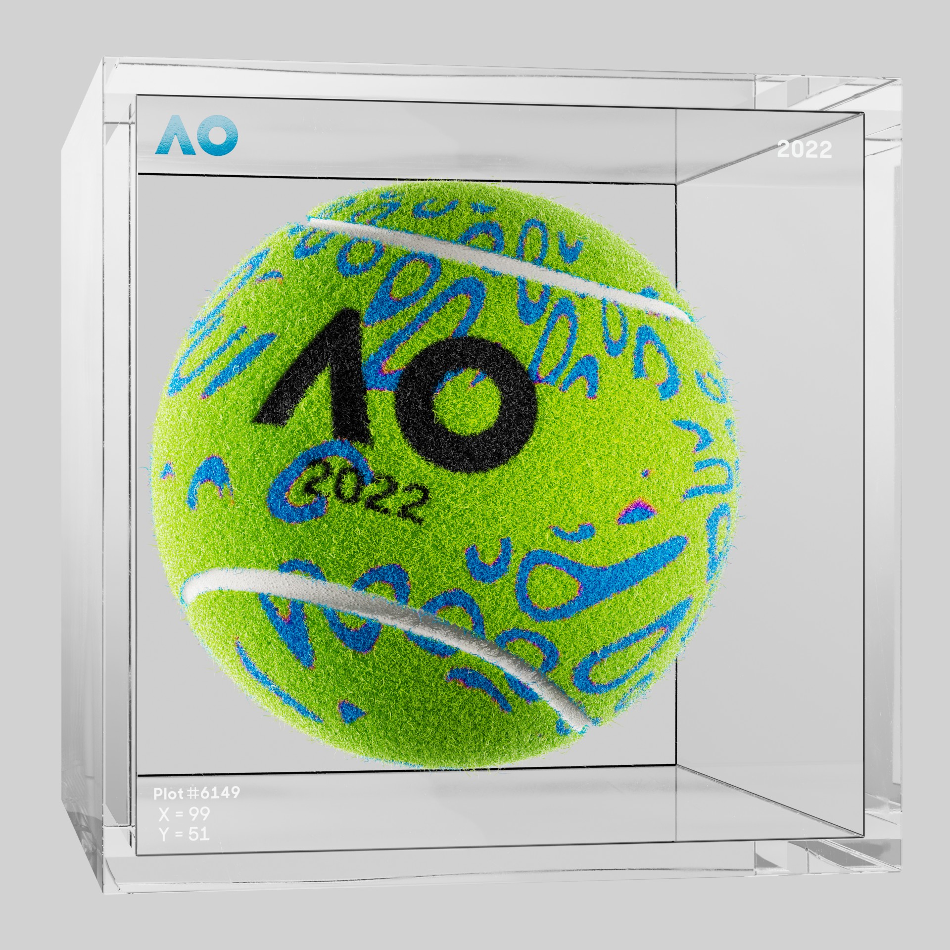 The Australian Open - The Australian Open Art Ball - AO Art Ball #1687 - NFT # 1687