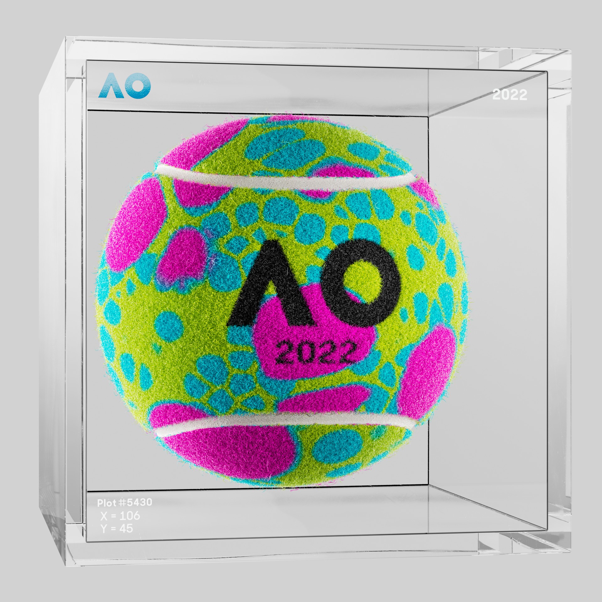 The Australian Open - The Australian Open Art Ball - AO Art Ball #1695 - NFT # 1695