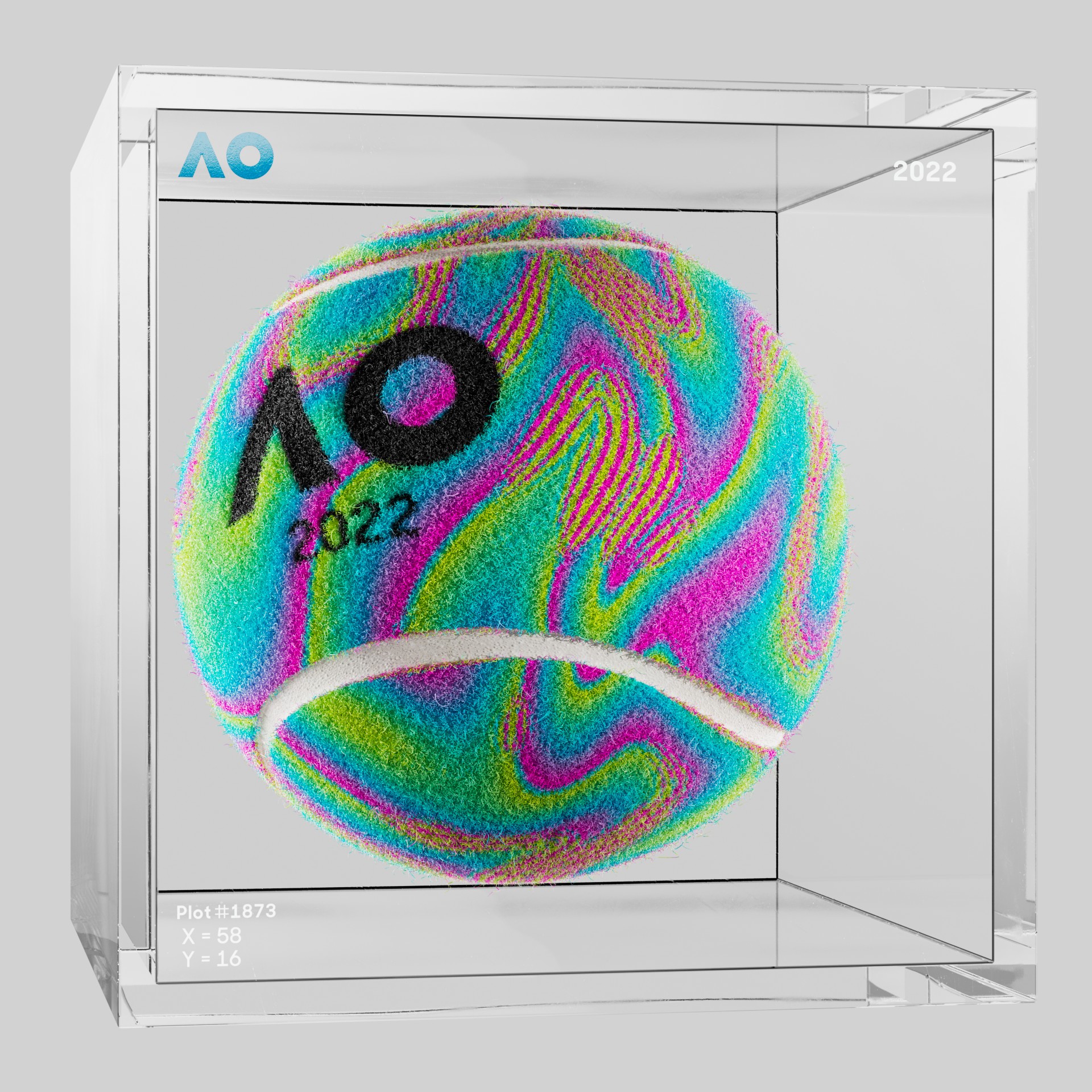 The Australian Open - The Australian Open Art Ball - AO Art Ball #1698 - NFT # 1698