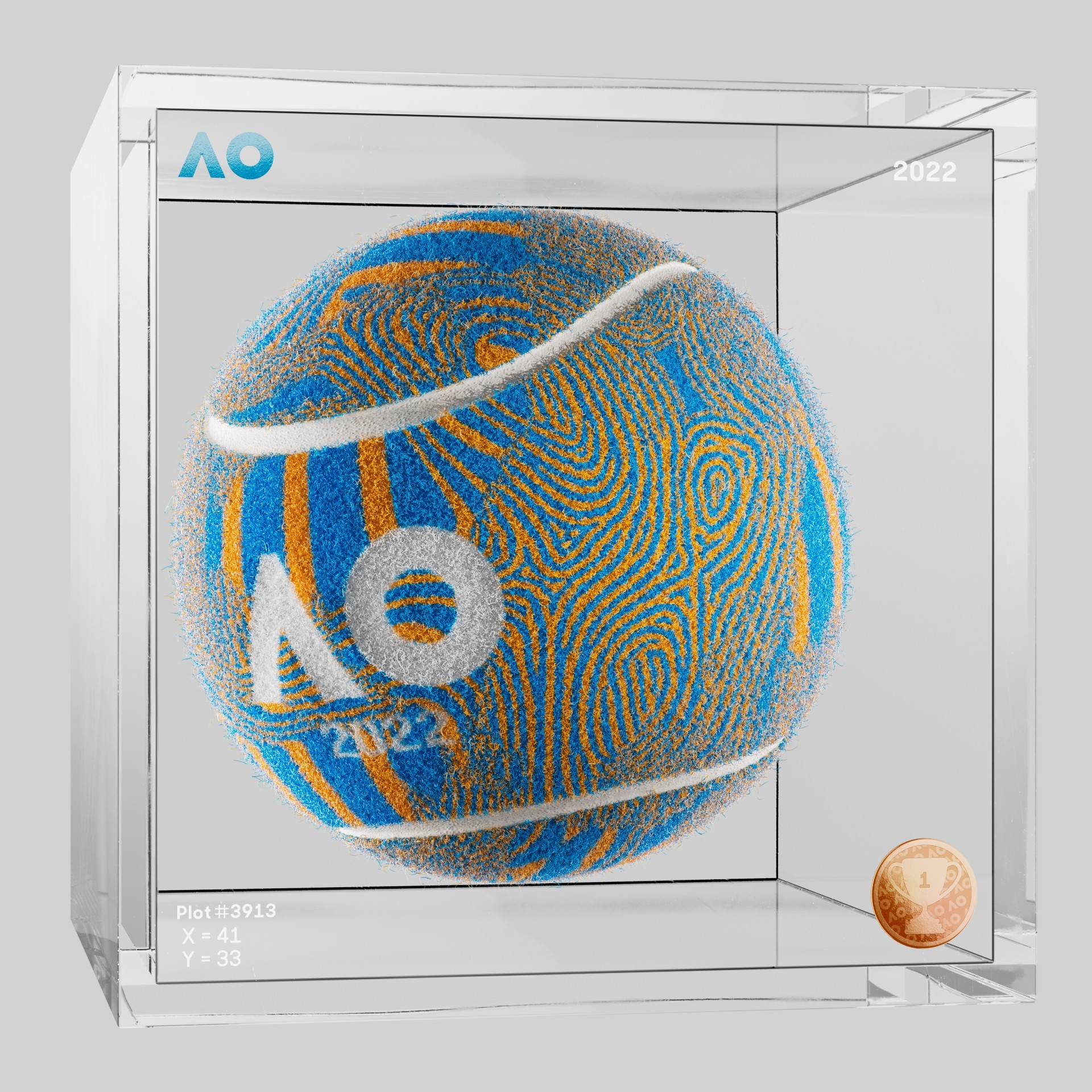 The Australian Open - The Australian Open Art Ball - AO Art Ball #1699 - NFT # 1699