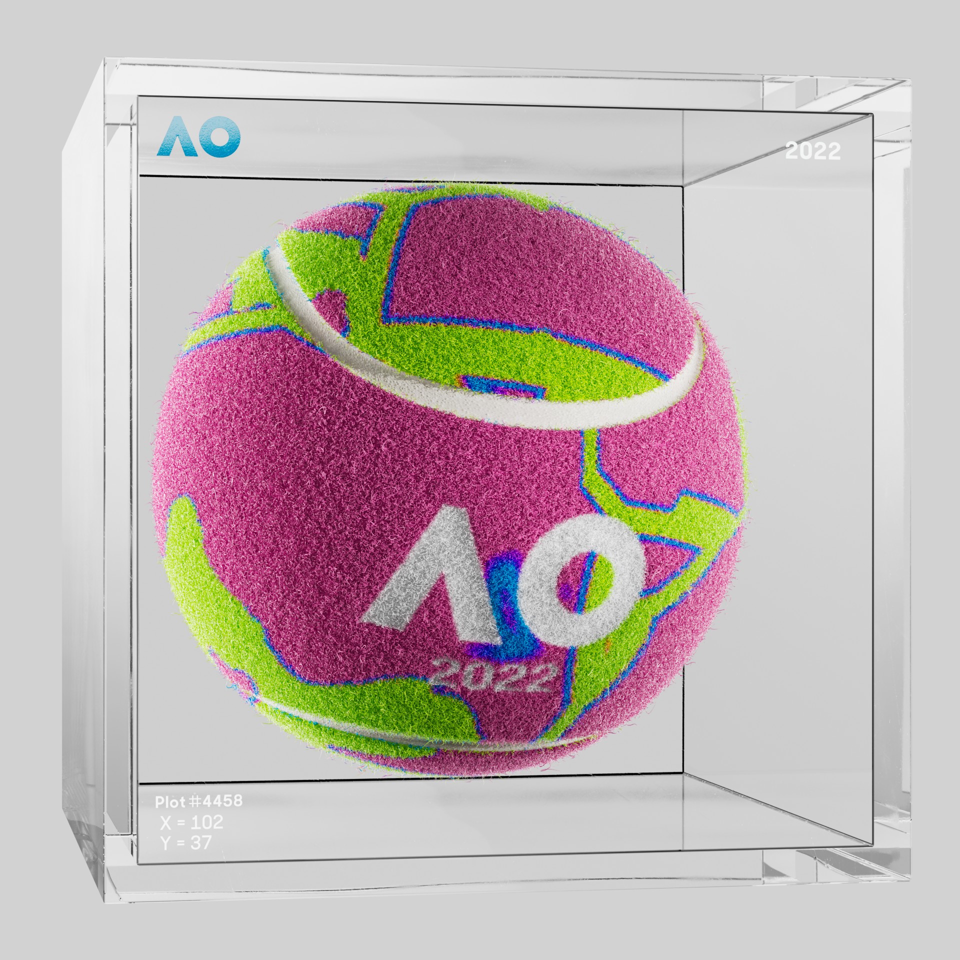The Australian Open - The Australian Open Art Ball - AO Art Ball #1702 - NFT # 1702