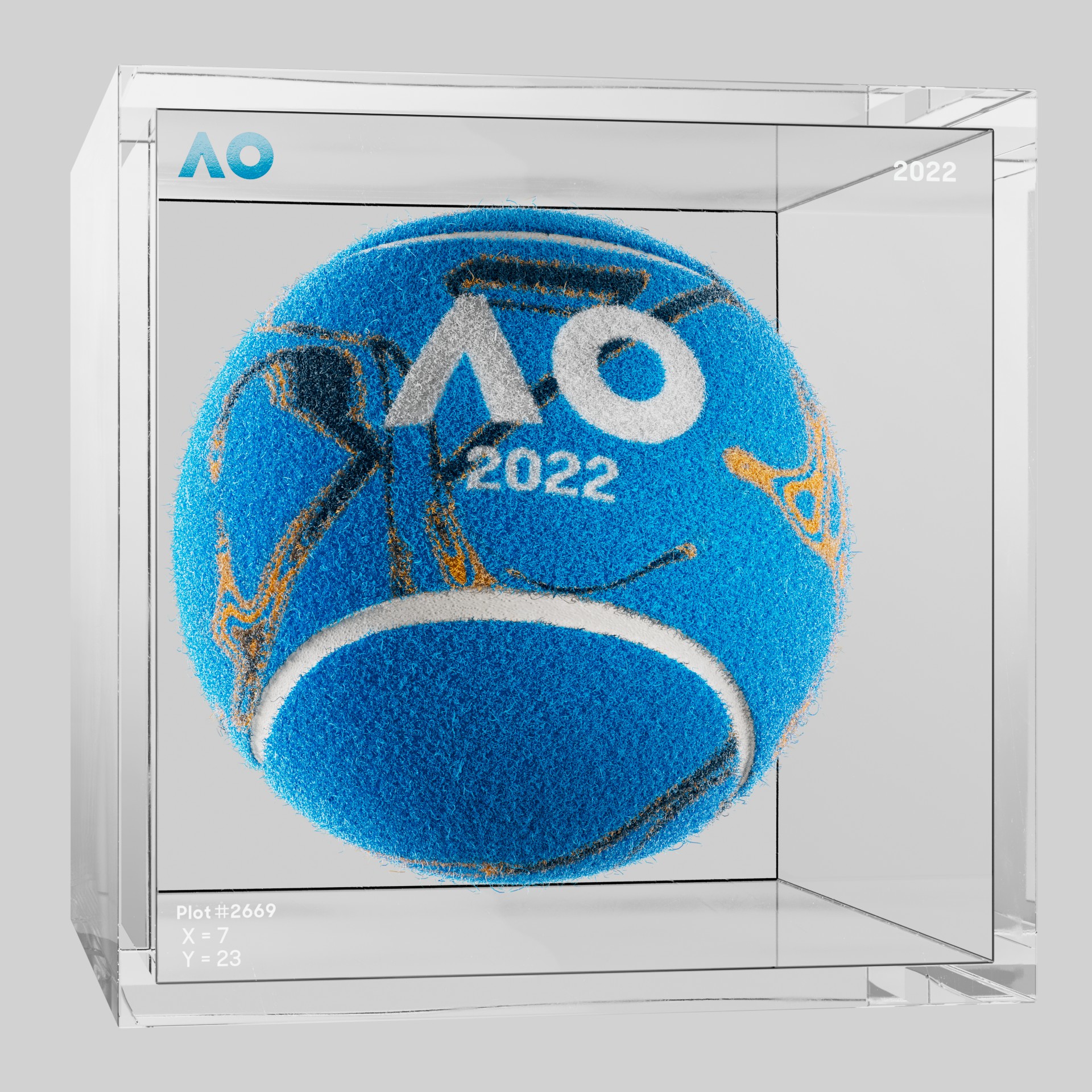 The Australian Open - The Australian Open Art Ball - AO Art Ball #1704 - NFT # 1704