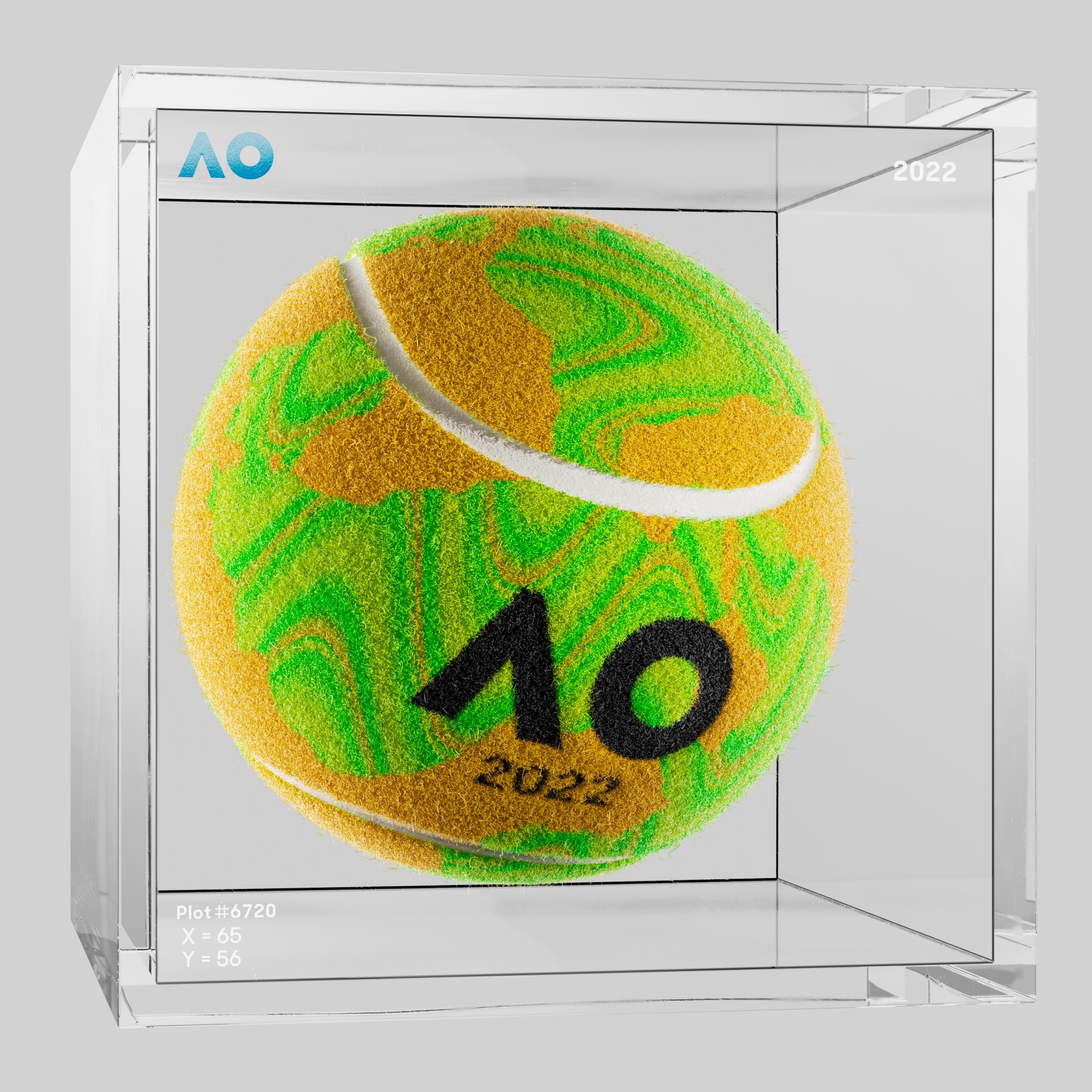 The Australian Open - The Australian Open Art Ball - AO Art Ball #1708 - NFT # 1708