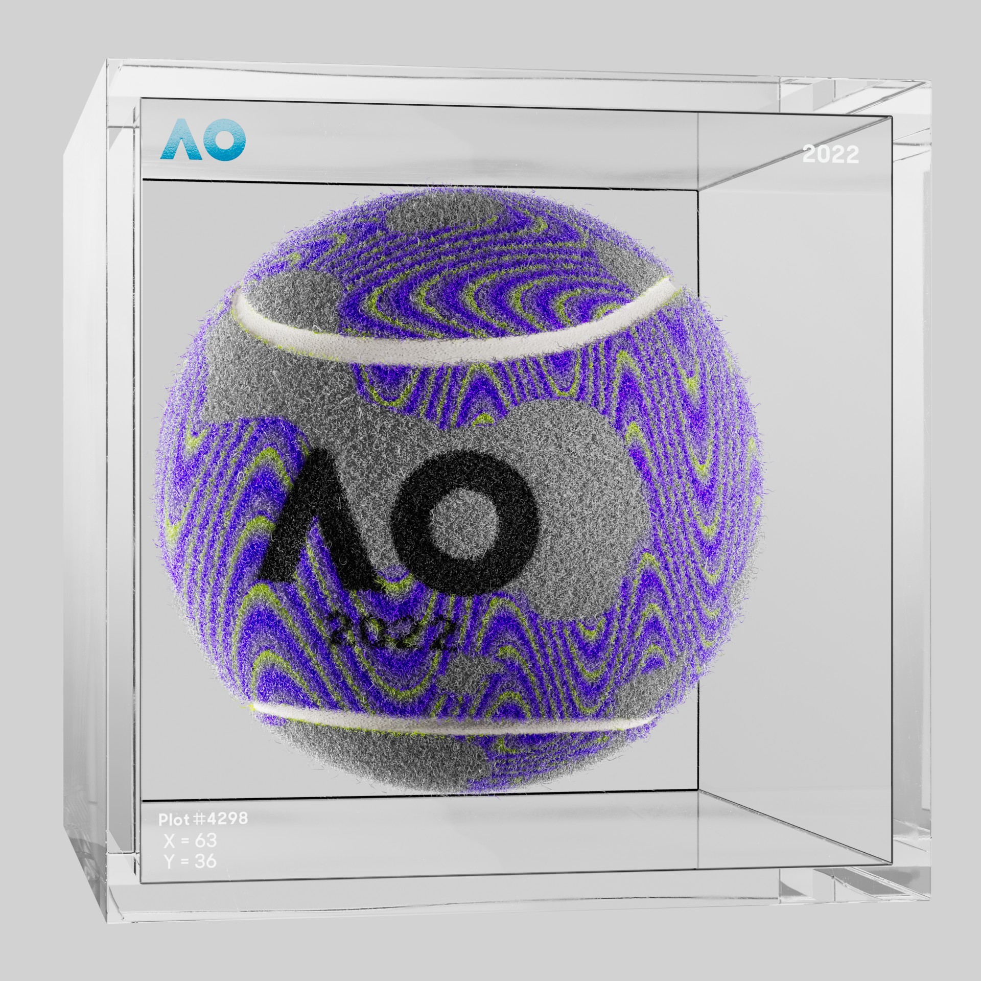 The Australian Open - The Australian Open Art Ball - AO Art Ball #1725 - NFT # 1725