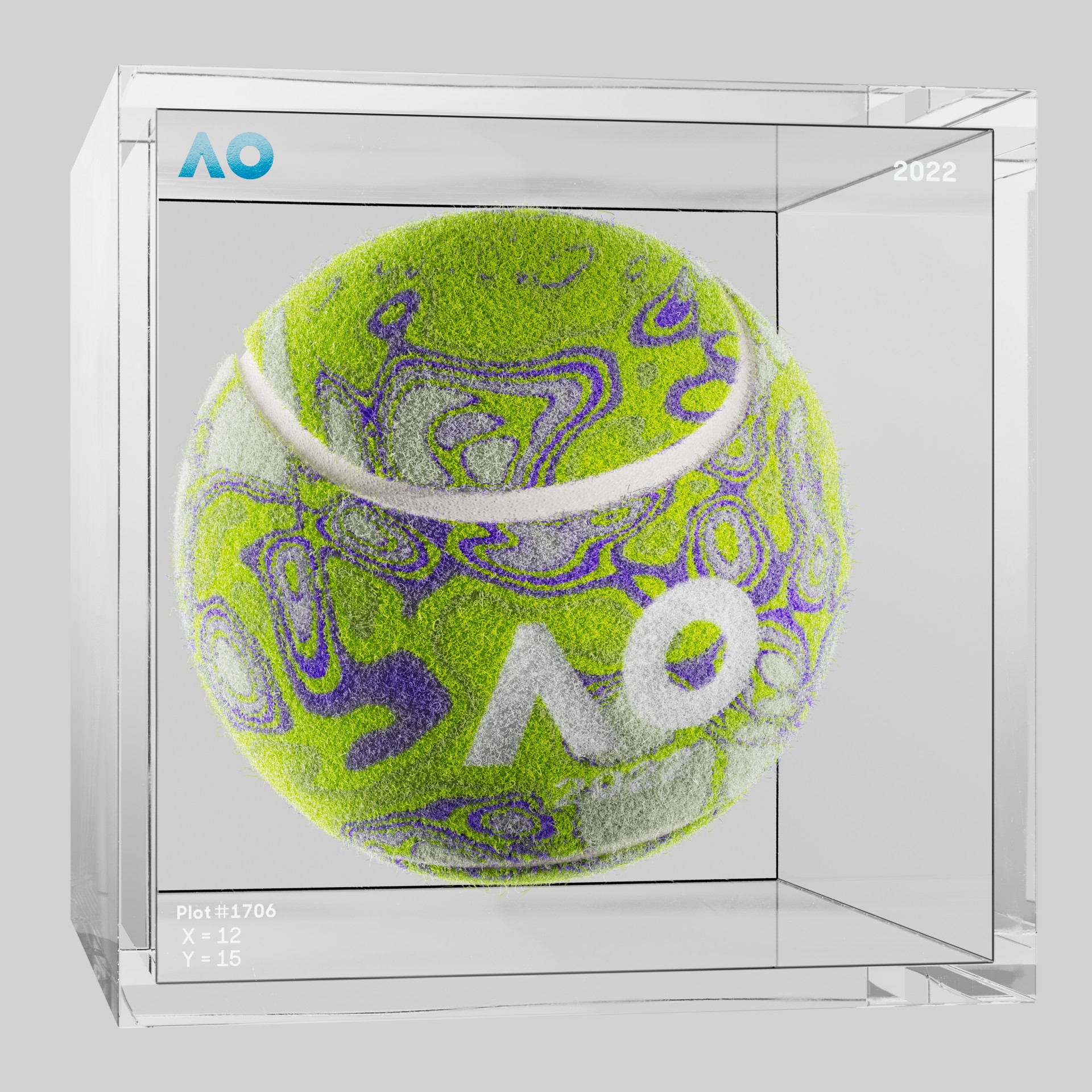 The Australian Open - The Australian Open Art Ball - AO Art Ball #1727 - NFT # 1727