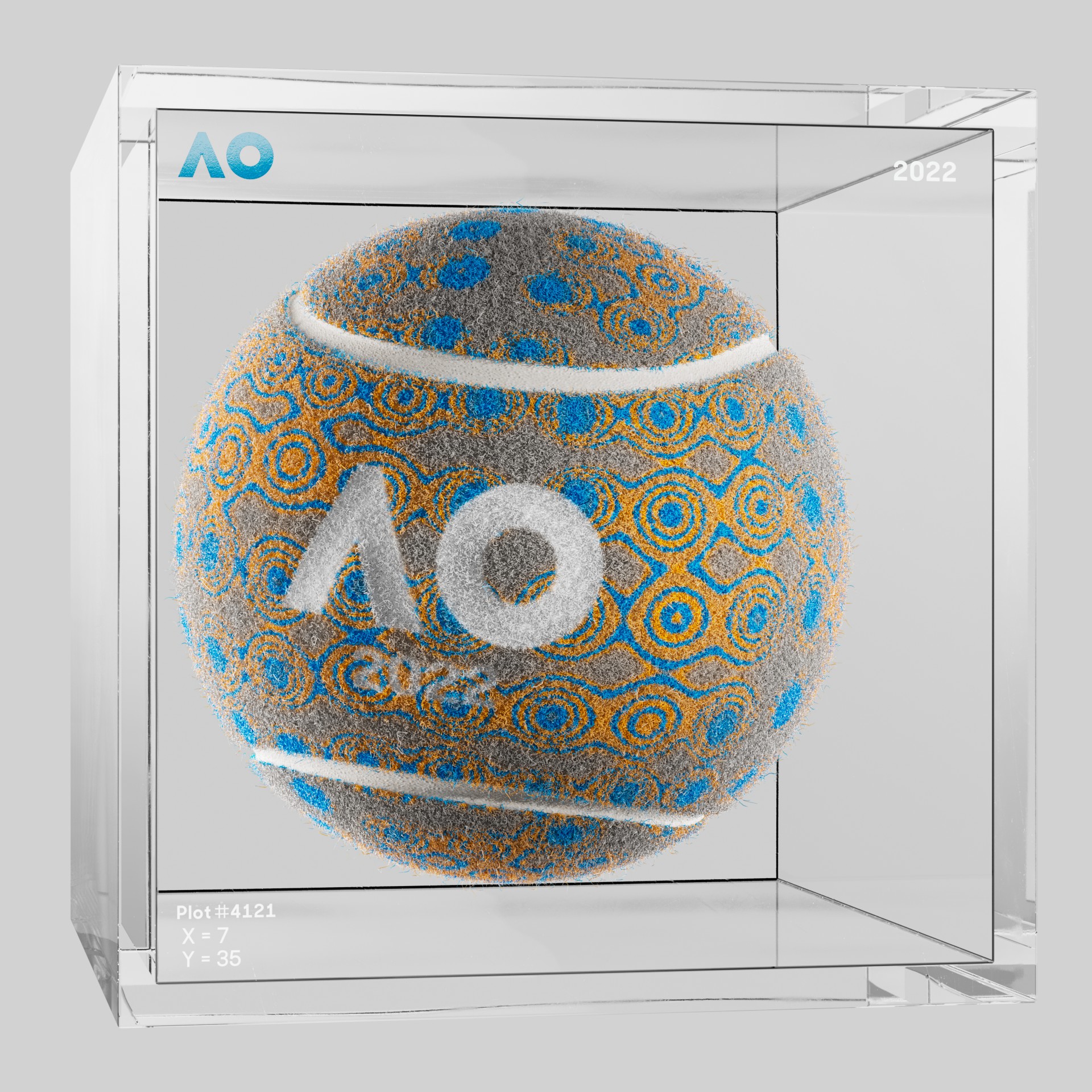 The Australian Open - The Australian Open Art Ball - AO Art Ball #1728 - NFT # 1728