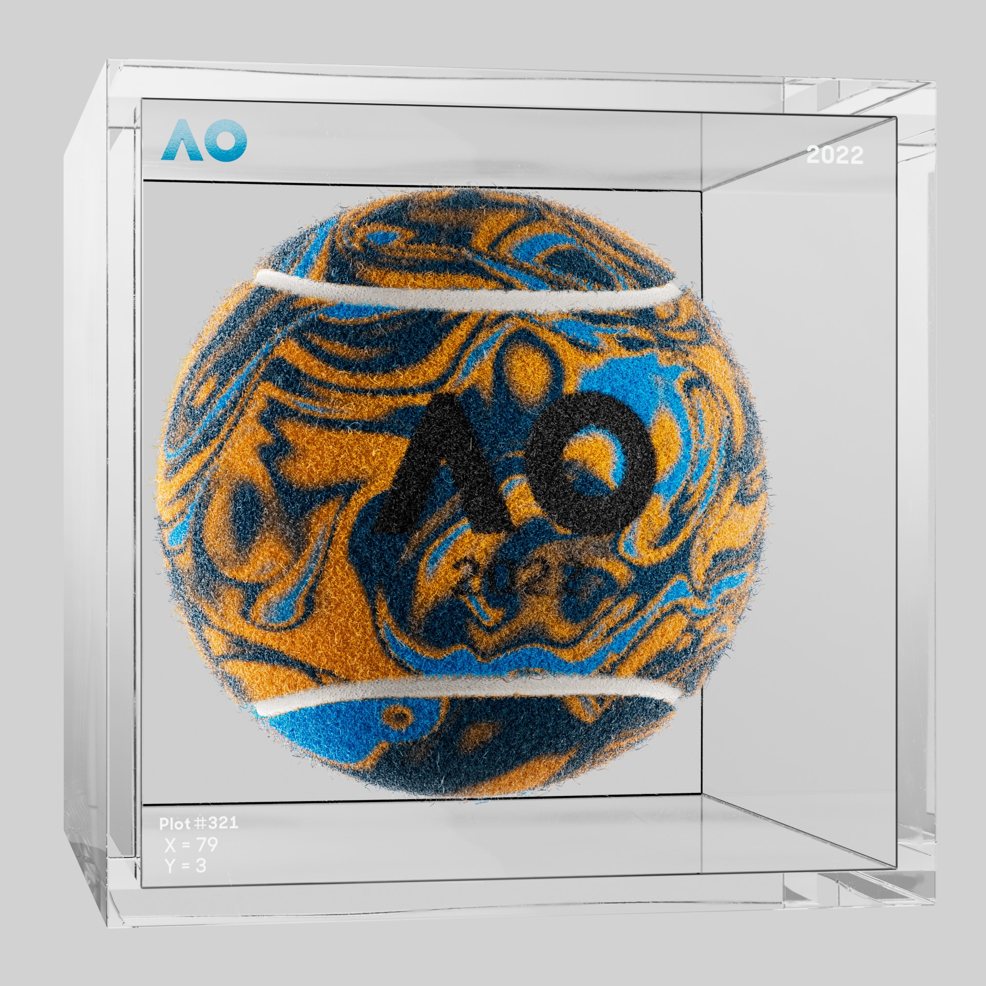 The Australian Open - The Australian Open Art Ball - AO Art Ball #1733 - NFT # 1733