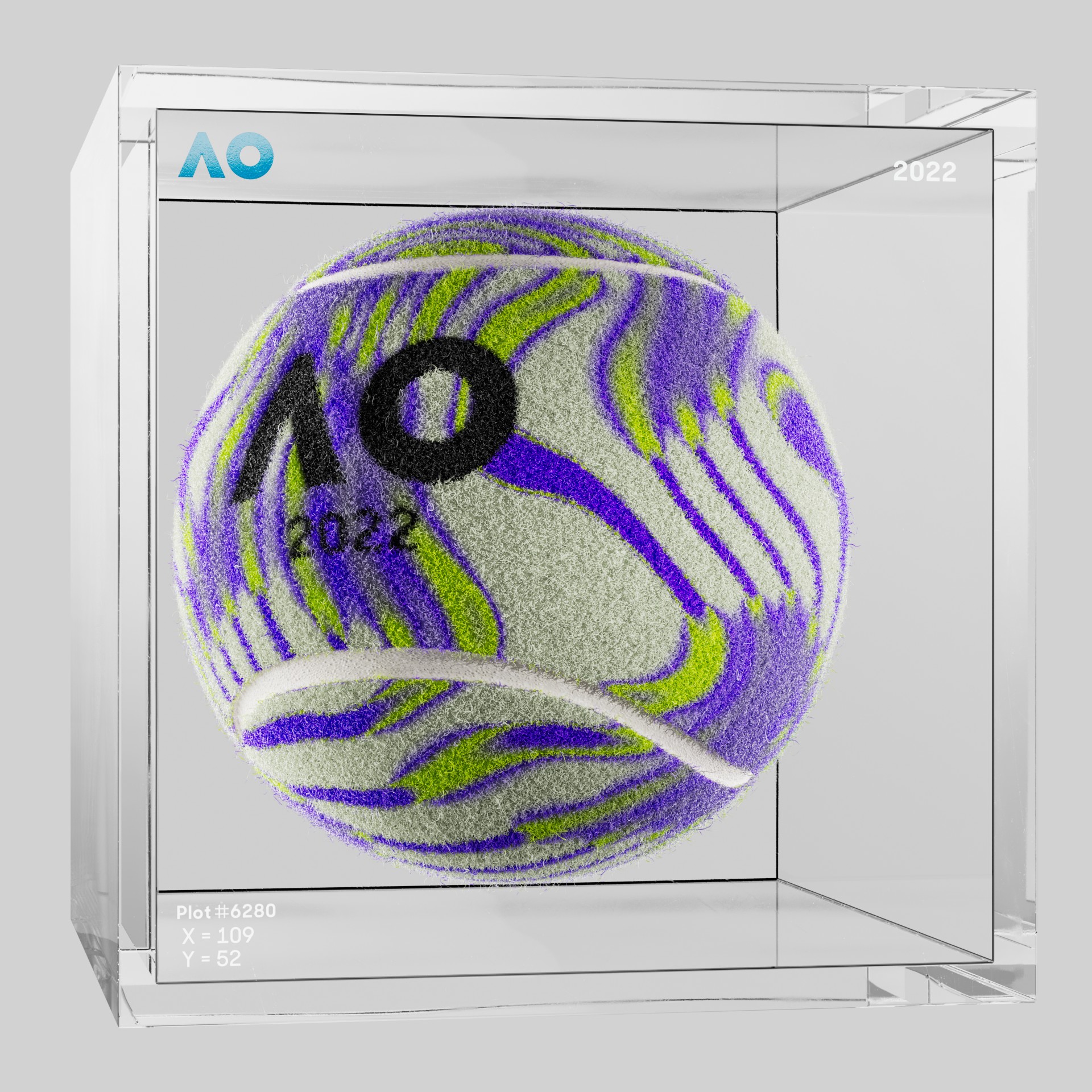 The Australian Open - The Australian Open Art Ball - AO Art Ball #1738 - NFT # 1738