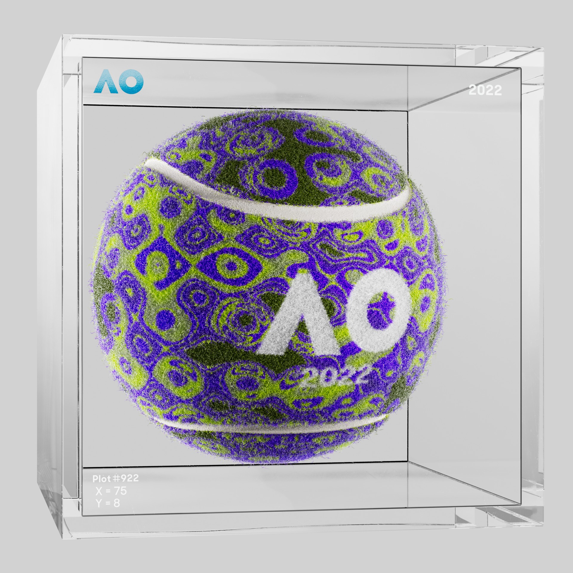 The Australian Open - The Australian Open Art Ball - AO Art Ball #1744 - NFT # 1744