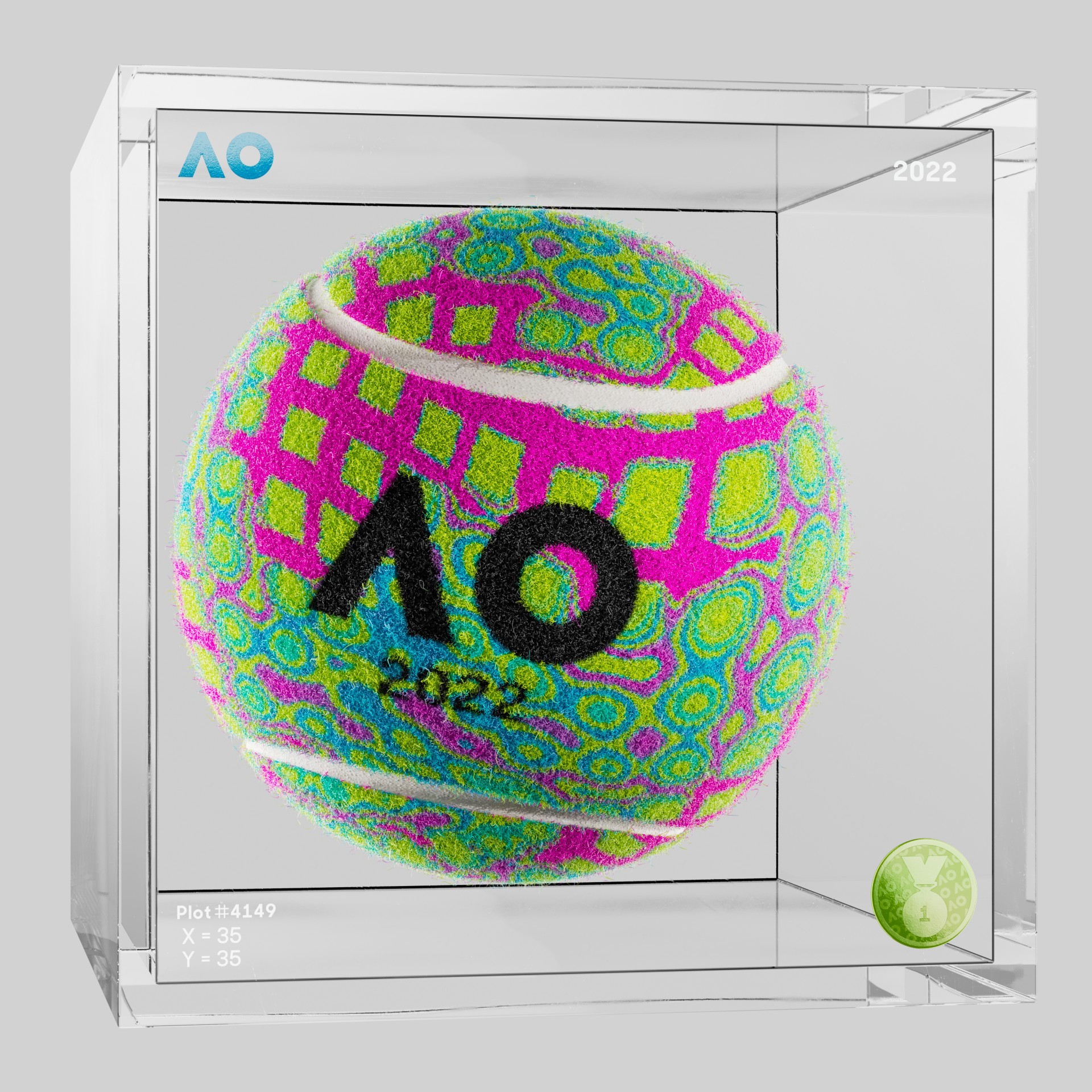 The Australian Open - The Australian Open Art Ball - AO Art Ball #1747 - NFT # 1747