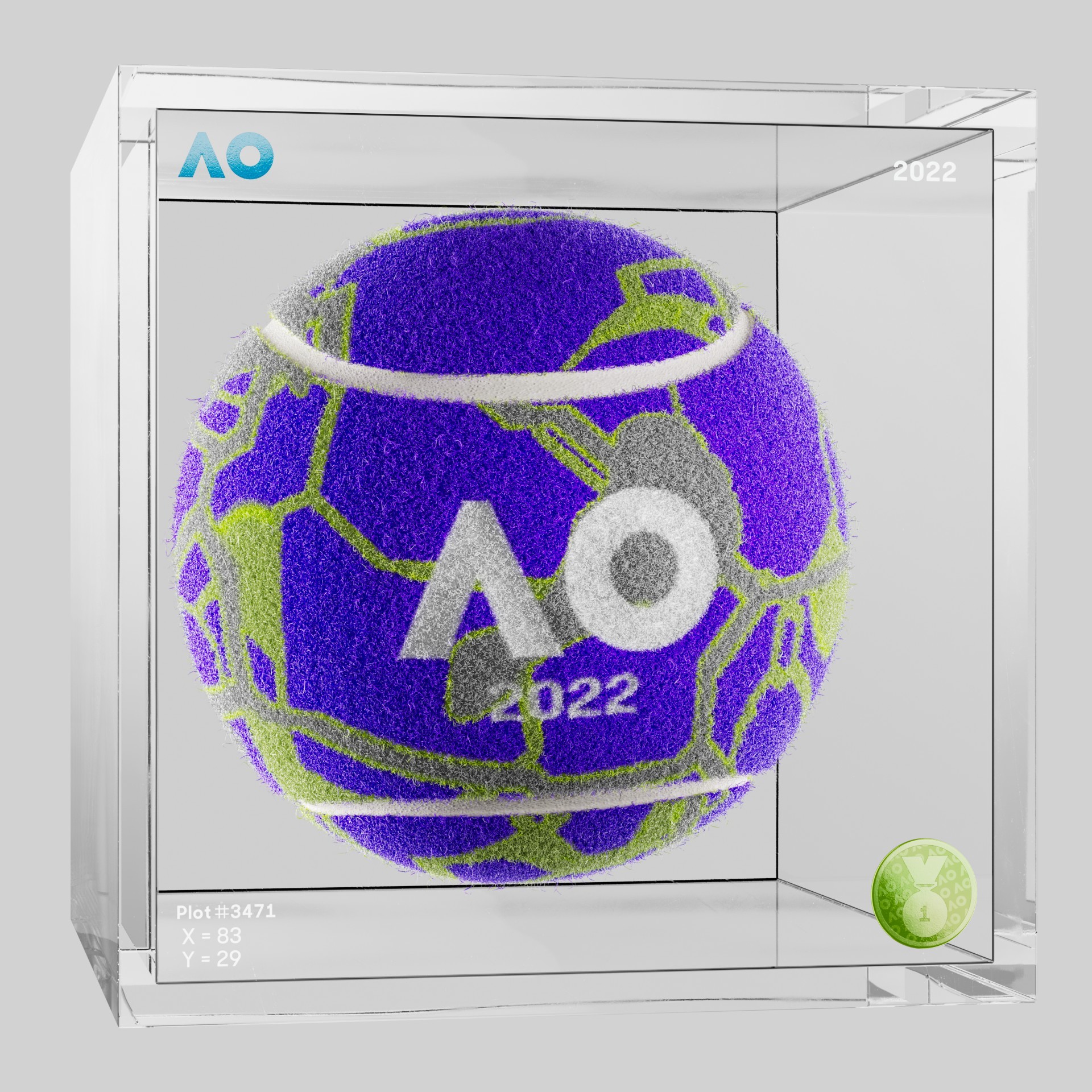 The Australian Open - The Australian Open Art Ball - AO Art Ball #1749 - NFT # 1749