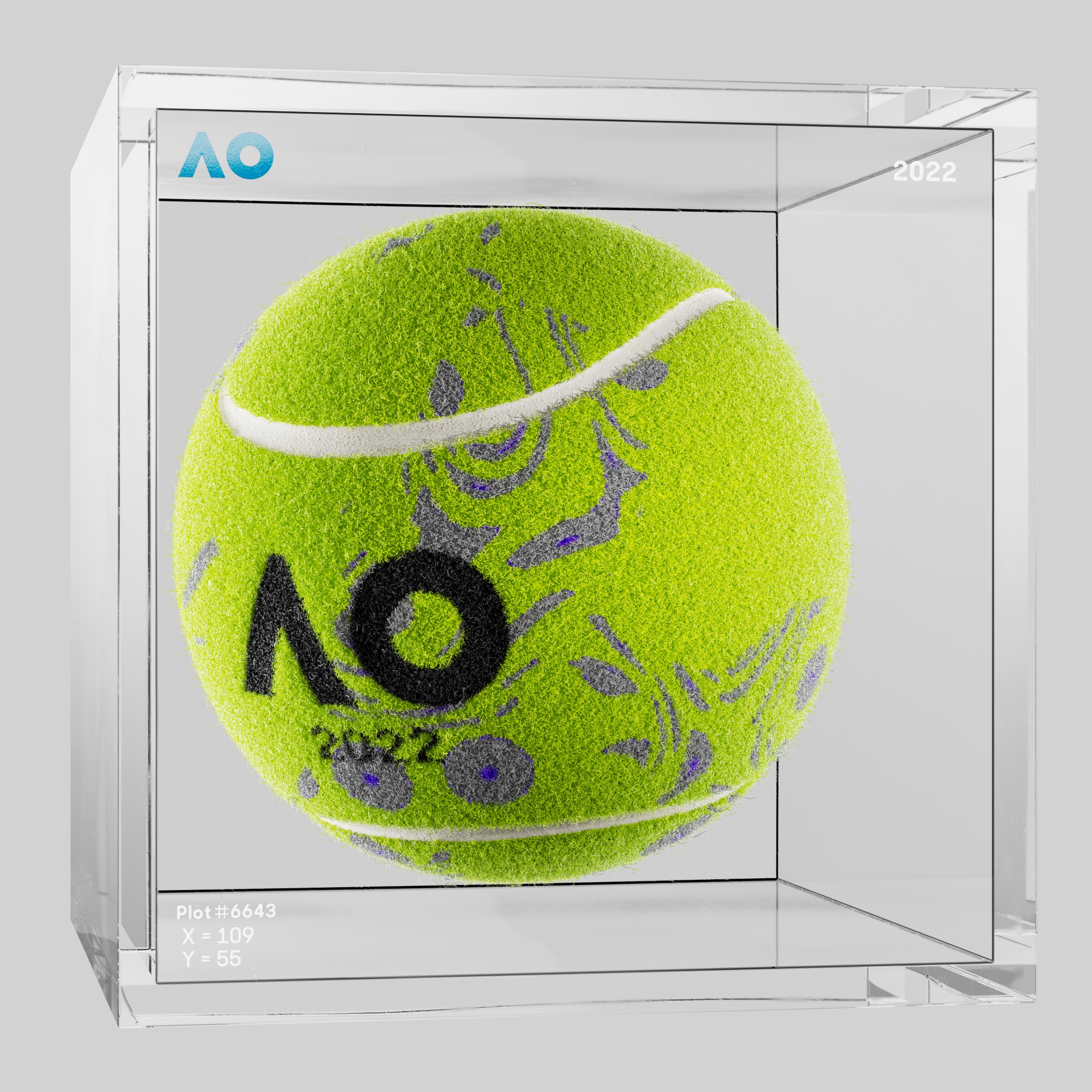 The Australian Open - The Australian Open Art Ball - AO Art Ball #1751 - NFT # 1751