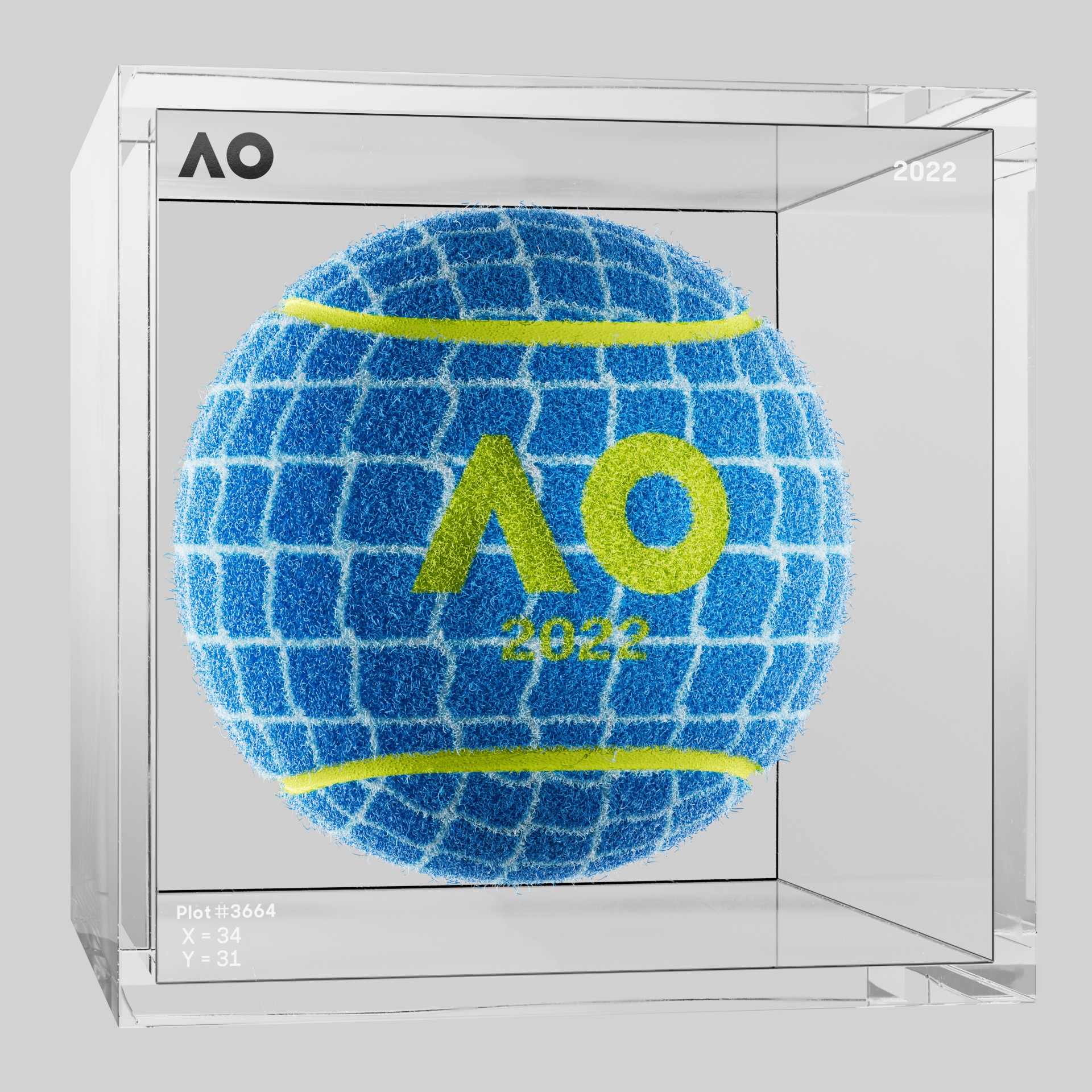 The Australian Open - The Australian Open Art Ball - AO Art Ball #1752 - NFT # 1752