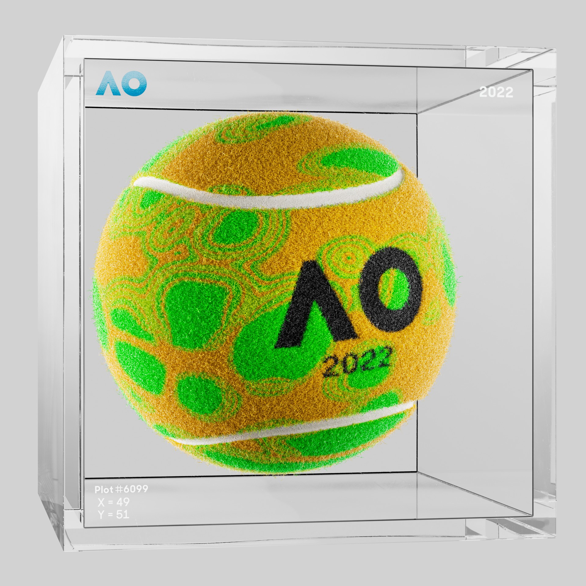 The Australian Open - The Australian Open Art Ball - AO Art Ball #1754 - NFT # 1754