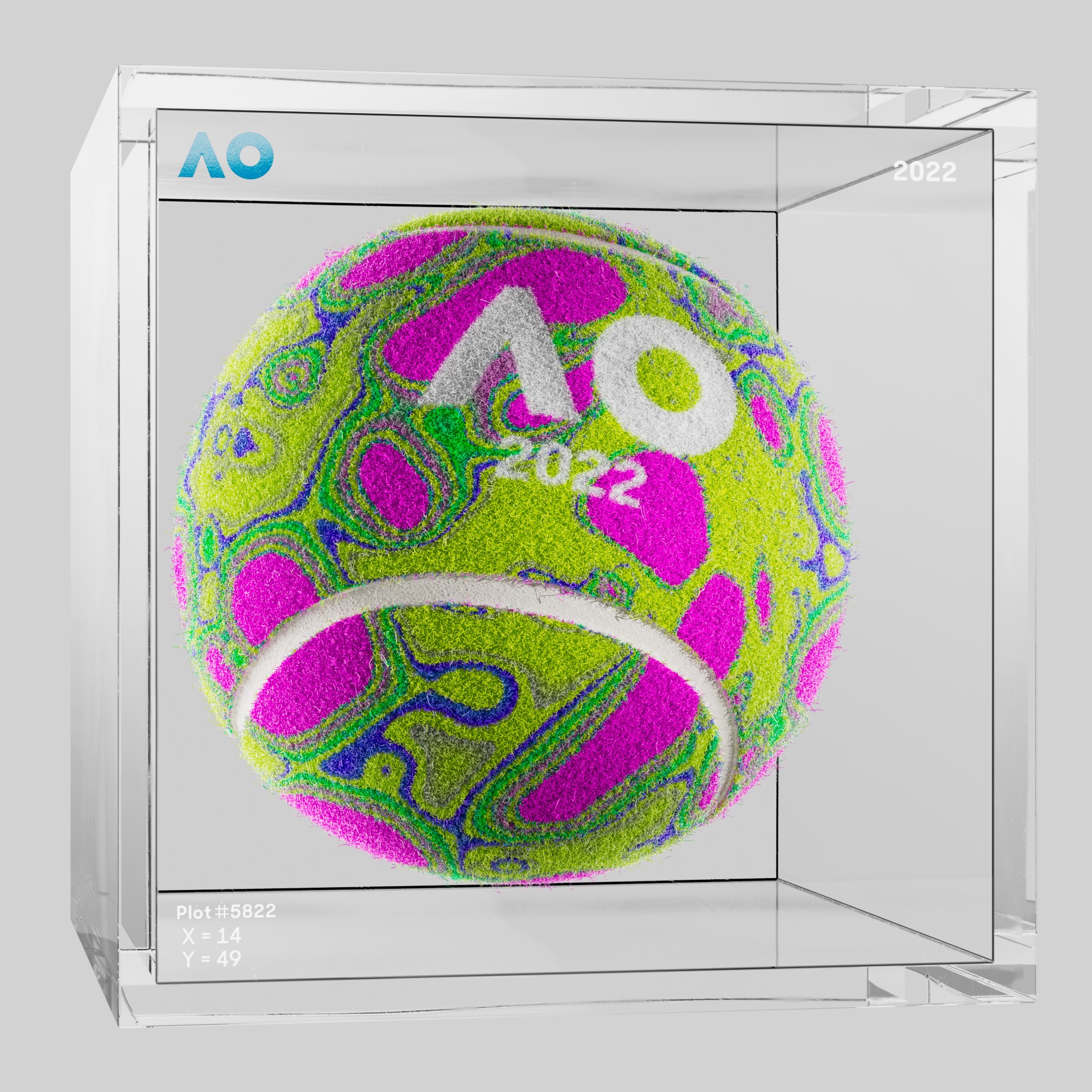 The Australian Open - The Australian Open Art Ball - AO Art Ball #176 - NFT # 176