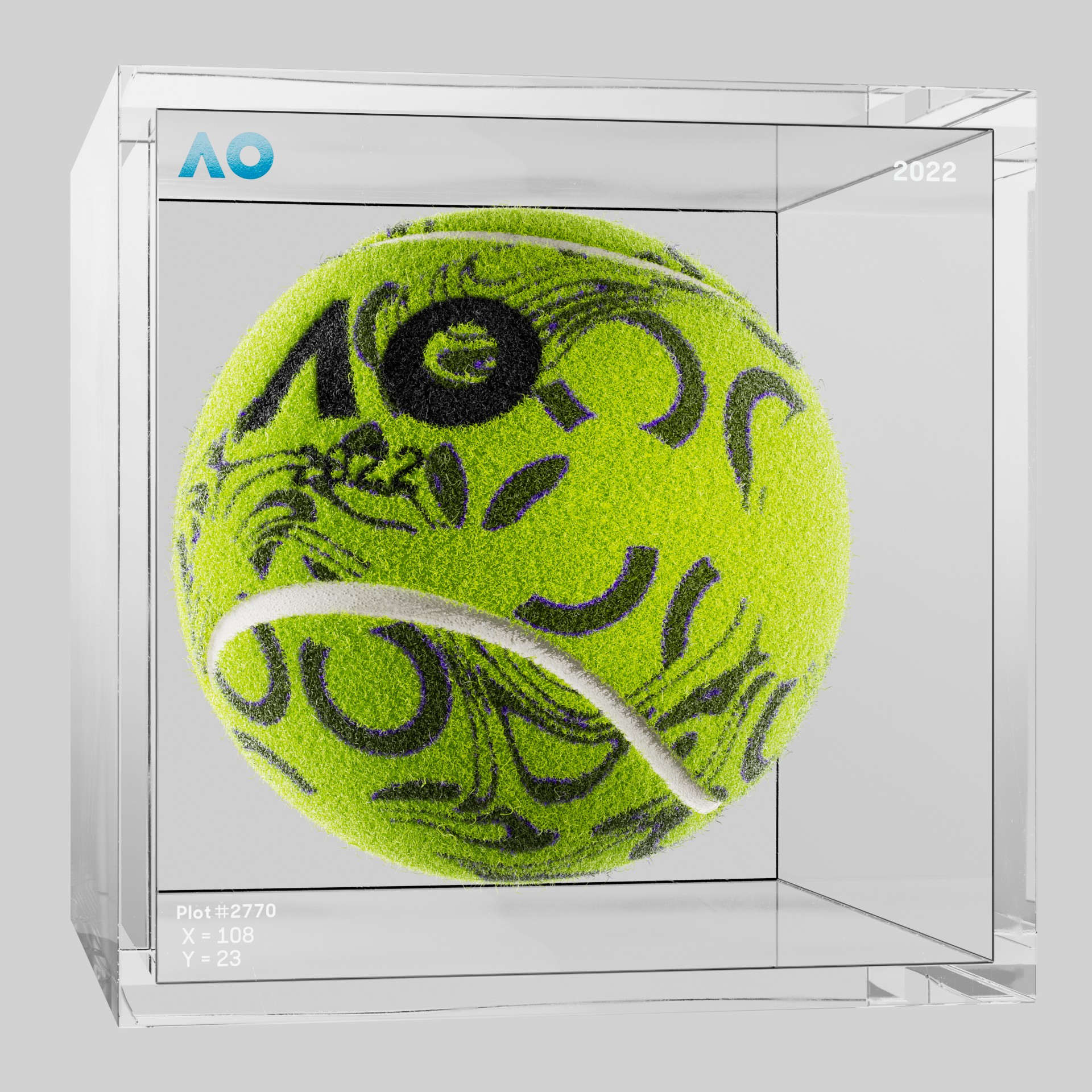 The Australian Open - The Australian Open Art Ball - AO Art Ball #1765 - NFT # 1765