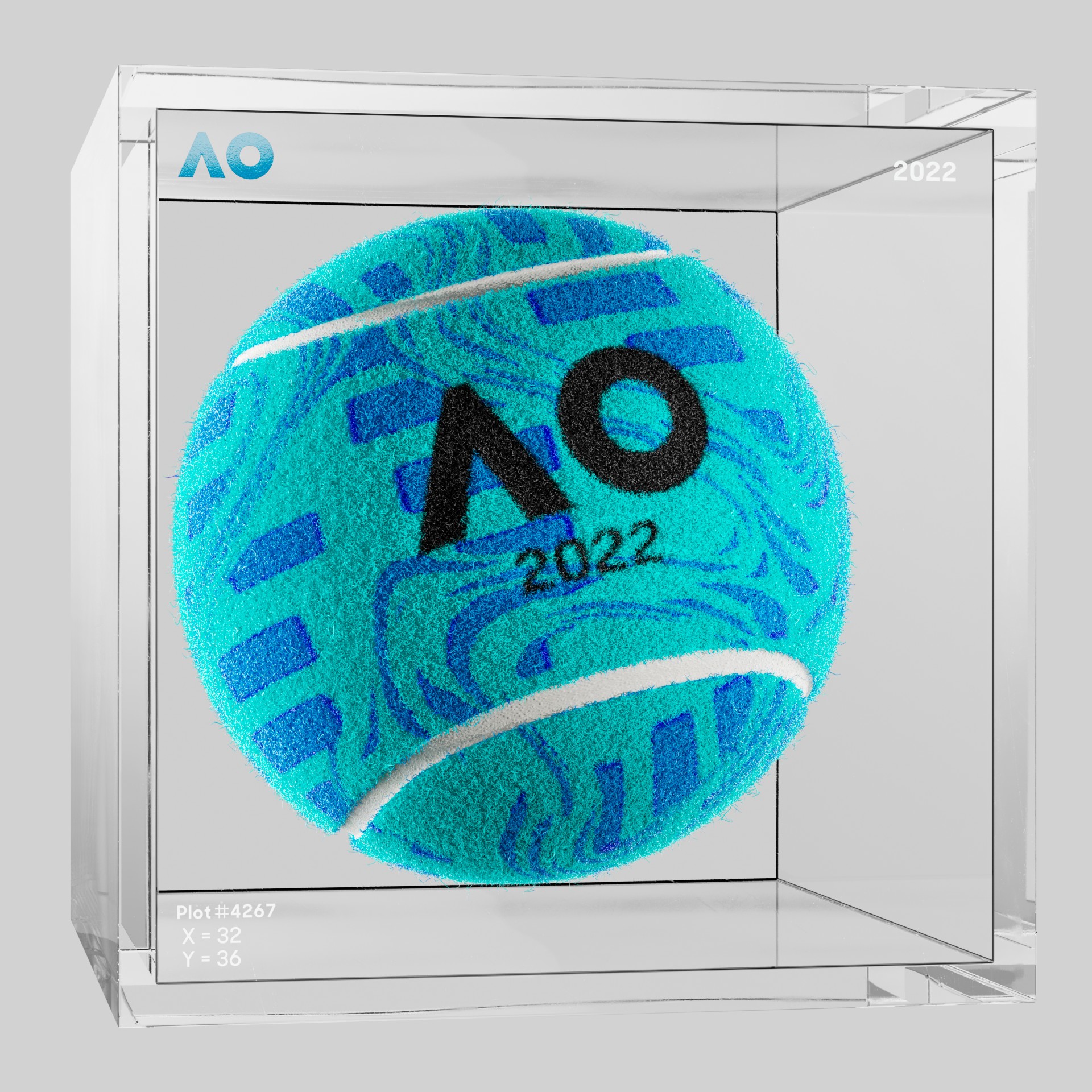 The Australian Open - The Australian Open Art Ball - AO Art Ball #1775 - NFT # 1775