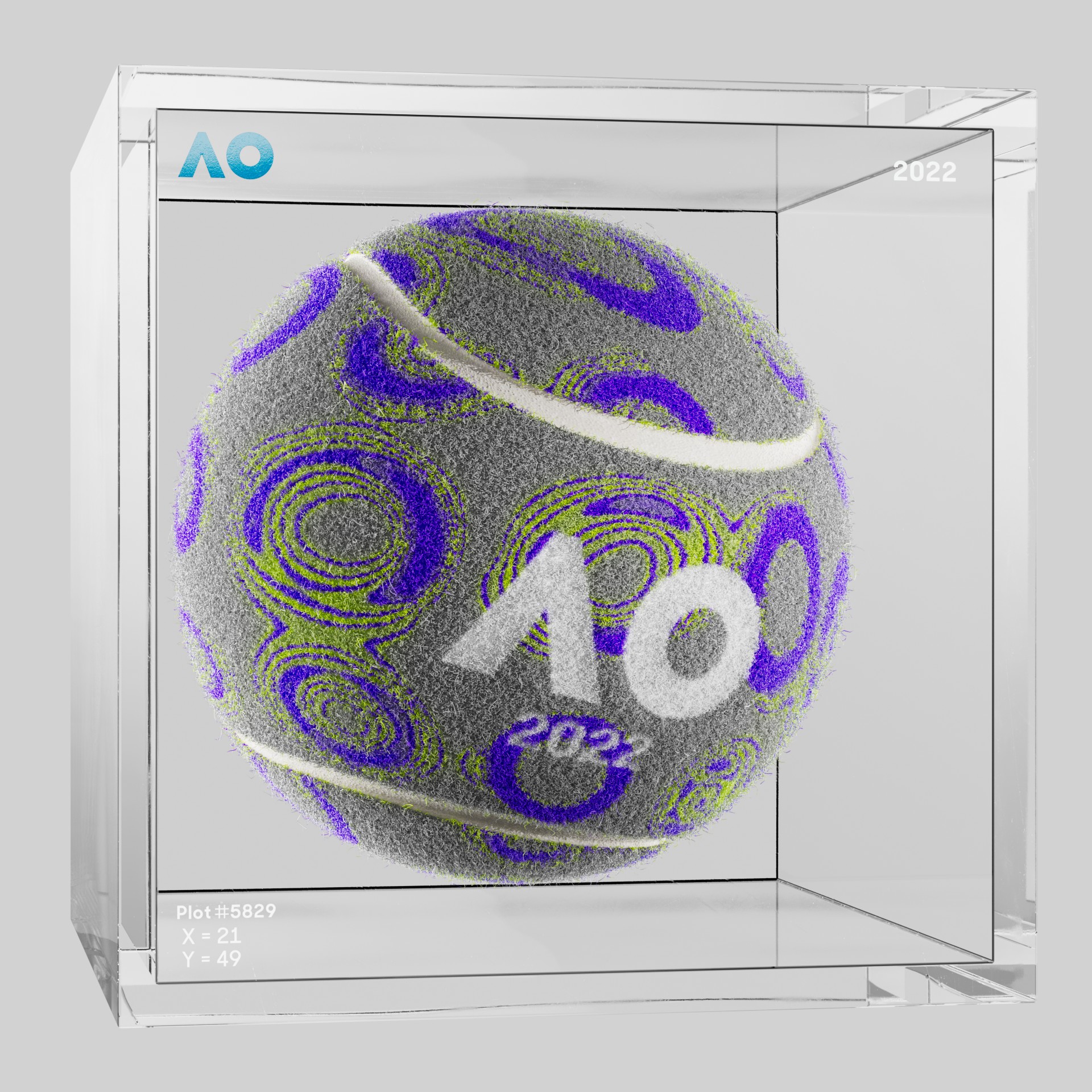 The Australian Open - The Australian Open Art Ball - AO Art Ball #1776 - NFT # 1776