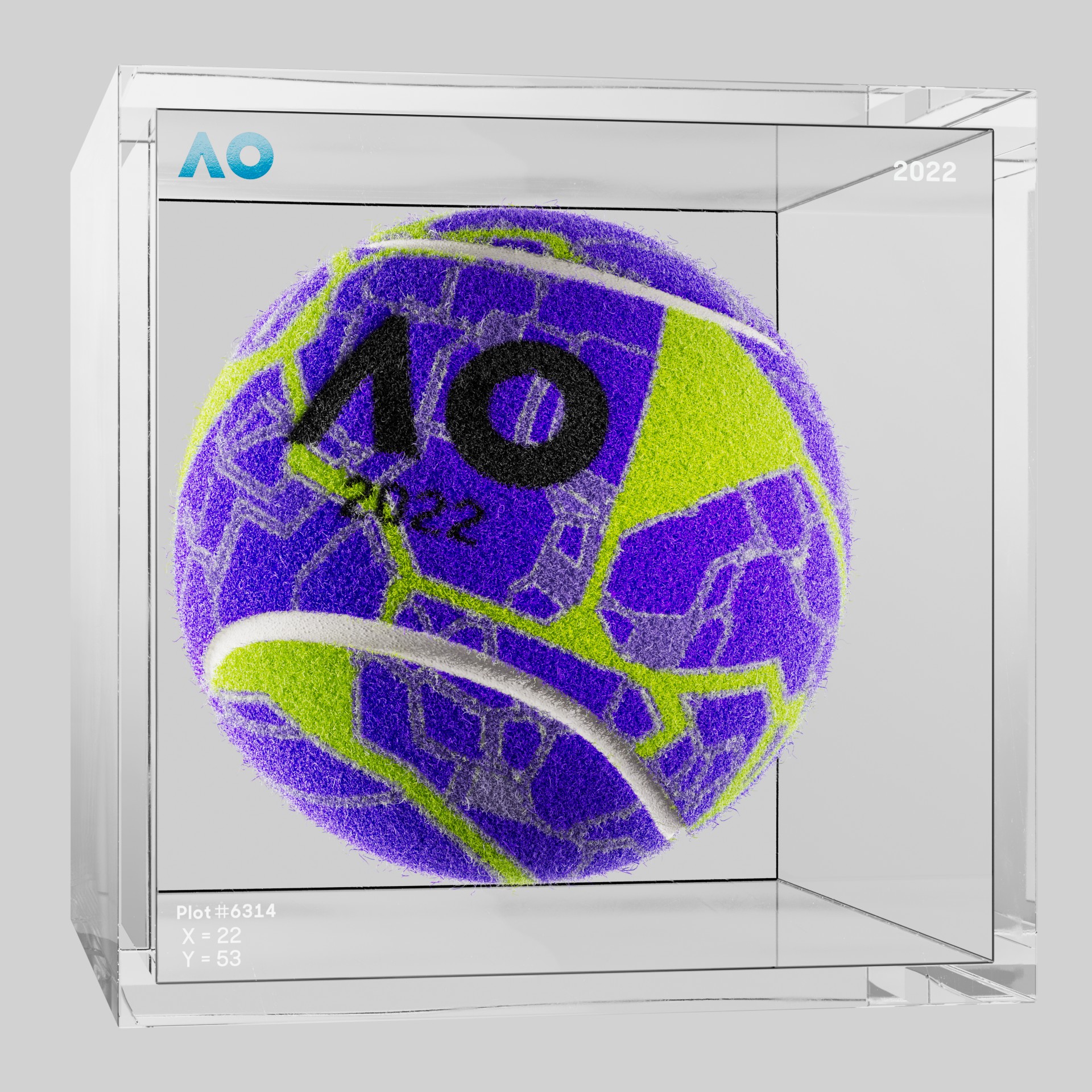 The Australian Open - The Australian Open Art Ball - AO Art Ball #1780 - NFT # 1780