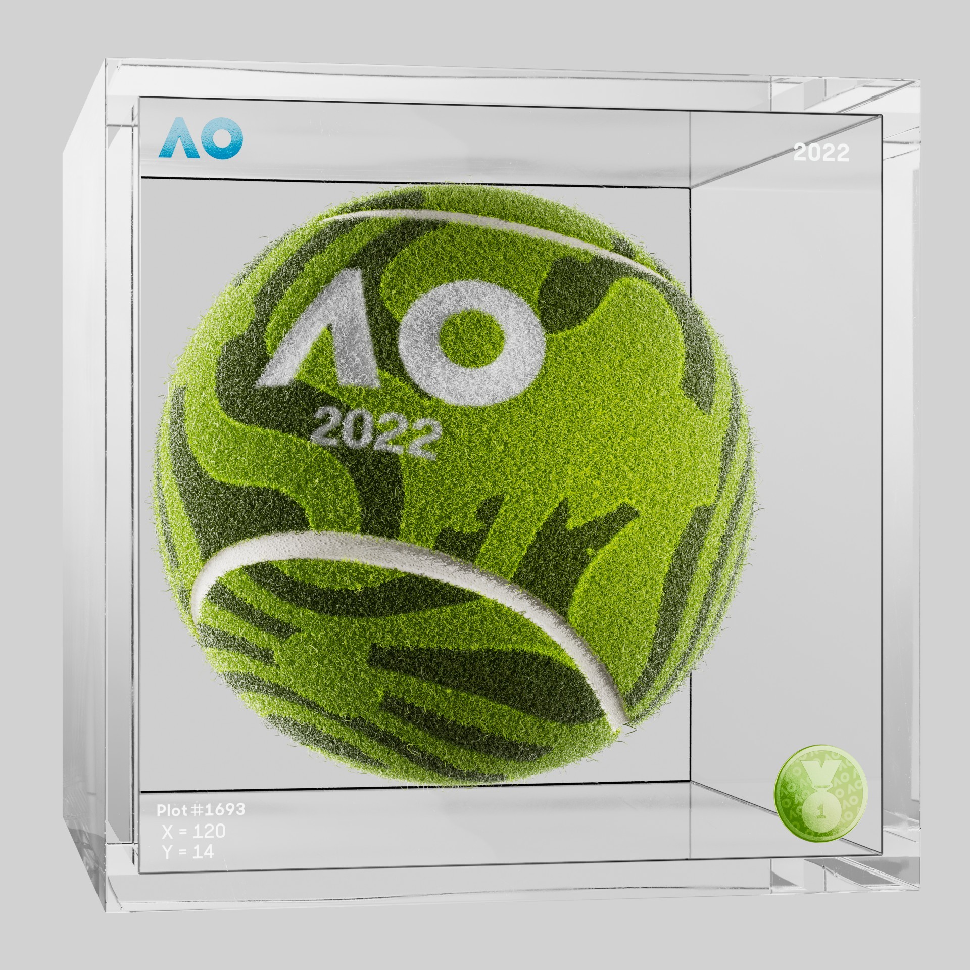 The Australian Open - The Australian Open Art Ball - AO Art Ball #1785 - NFT # 1785