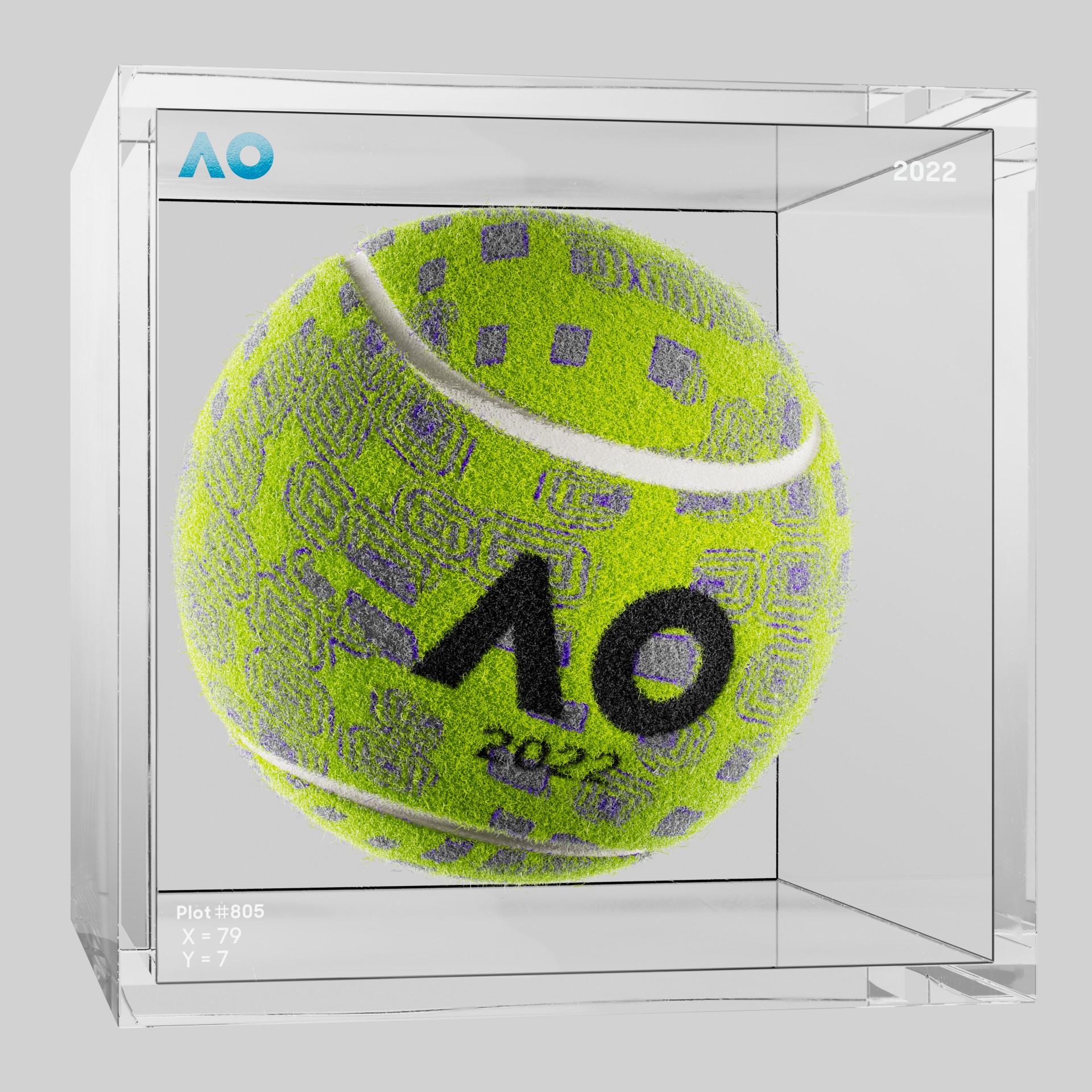 The Australian Open - The Australian Open Art Ball - AO Art Ball #1791 - NFT # 1791