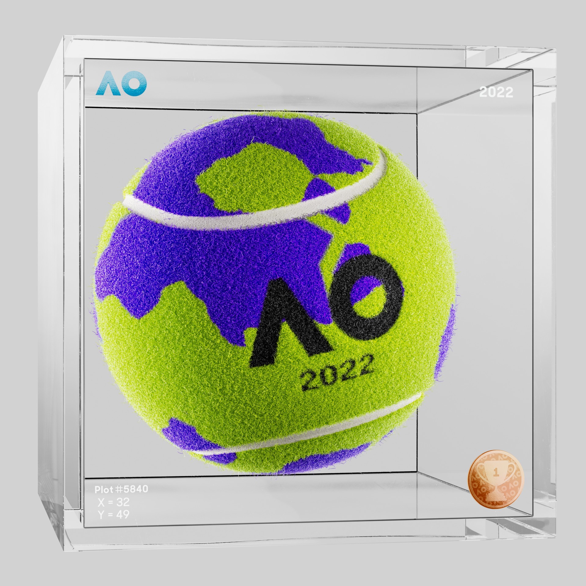 The Australian Open - The Australian Open Art Ball - AO Art Ball #1796 - NFT # 1796